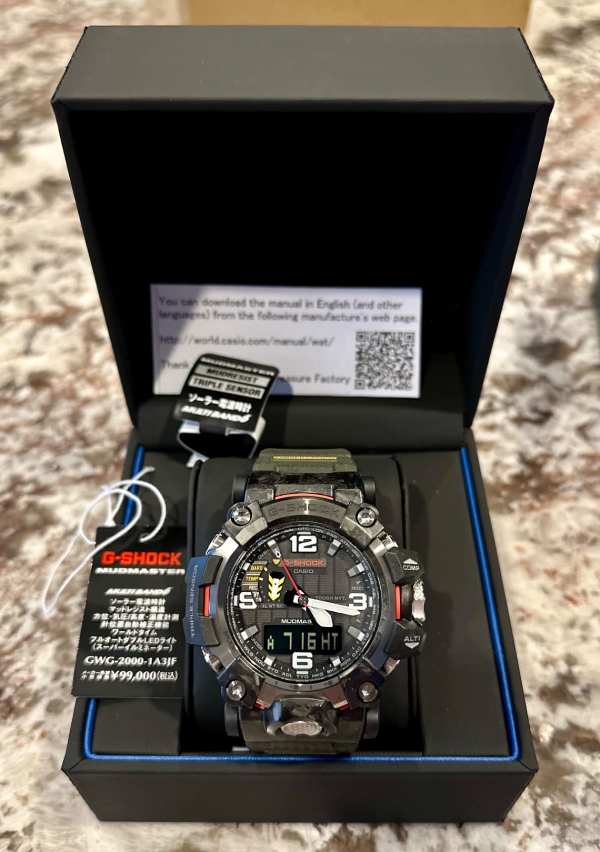 CASIO GWG-2000-1A3JF [G-Shock Carbon MUDMASTER Radio Solar Triple Sensor]Shipped from Japan customer photo 1