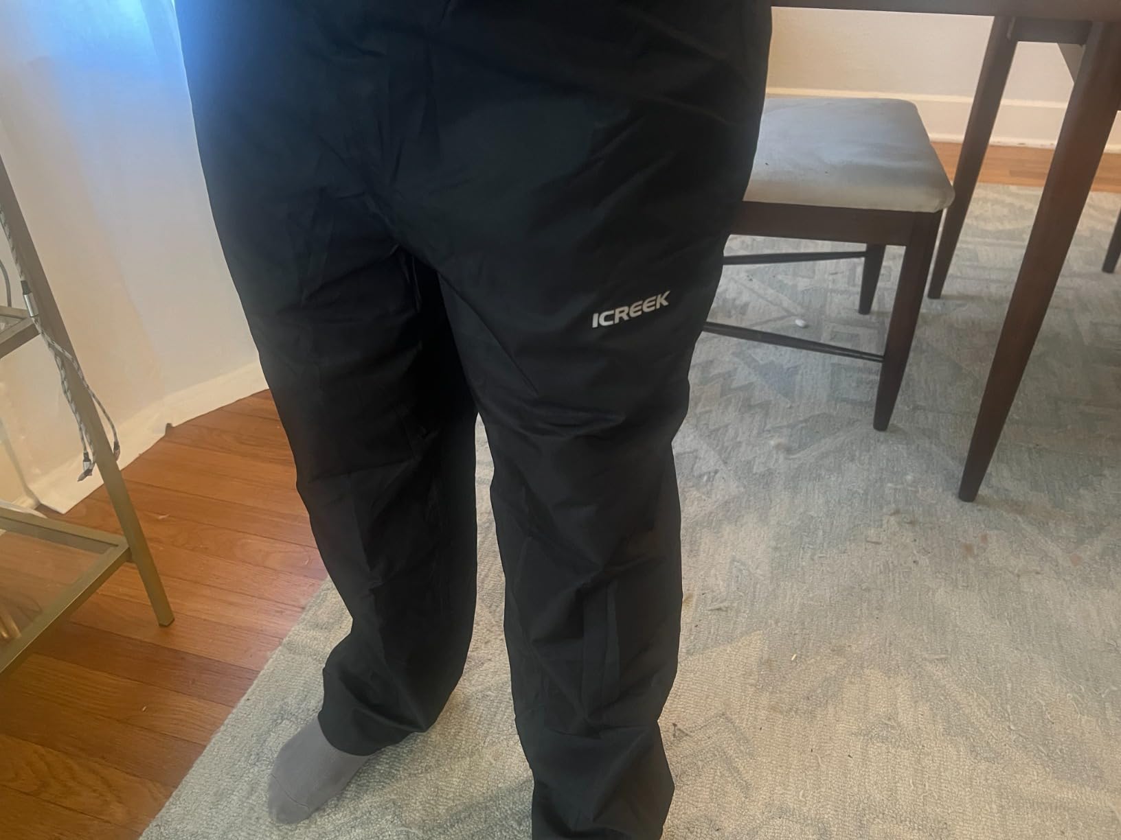iCreek Men's Rain Pants Waterproof Breathable Lightweight Rain Over Pants customer photo 1