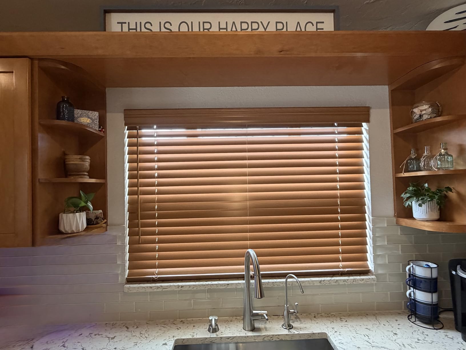 TailorView Customizable 2 Inch Wood Cordless Horizontal Blinds, Golden Oak customer photo 1