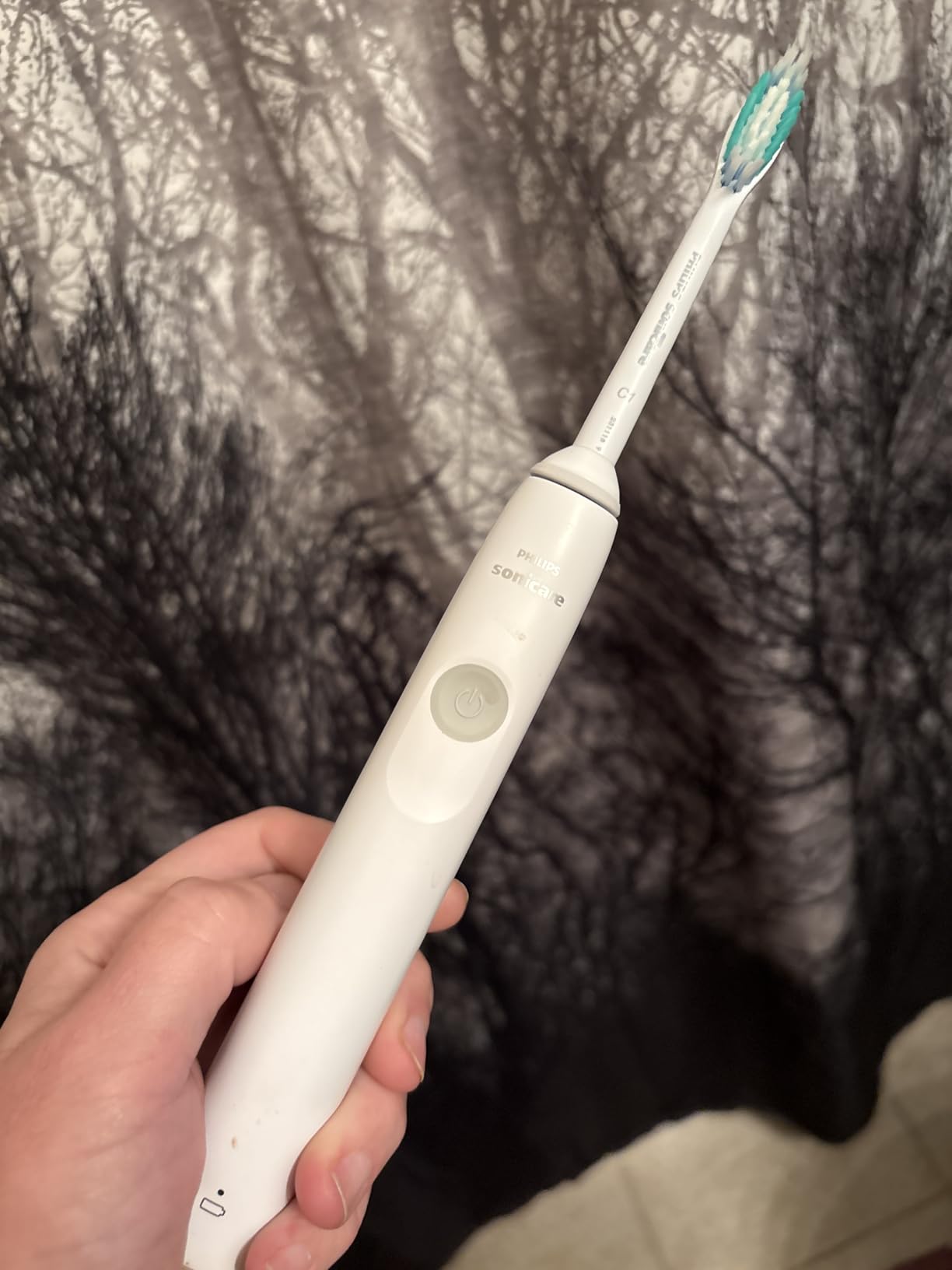 PHILIPS Sonicare 1100 Rechargeable Electric Toothbrush, 1 Brush Head, White customer photo 2