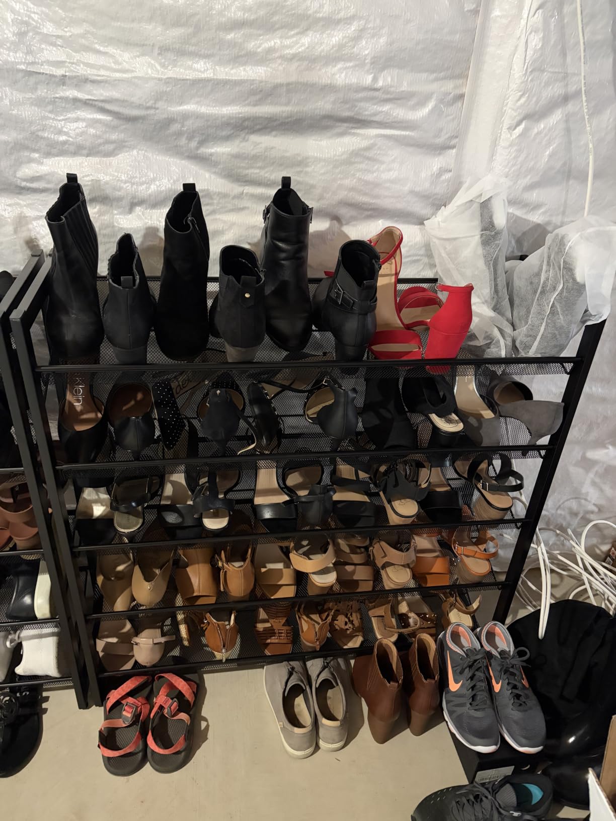 SONGMICS Metal Shoe Rack, 8-Tier Shoe Orgainzer, Holds 32-40 Pairs customer photo 1
