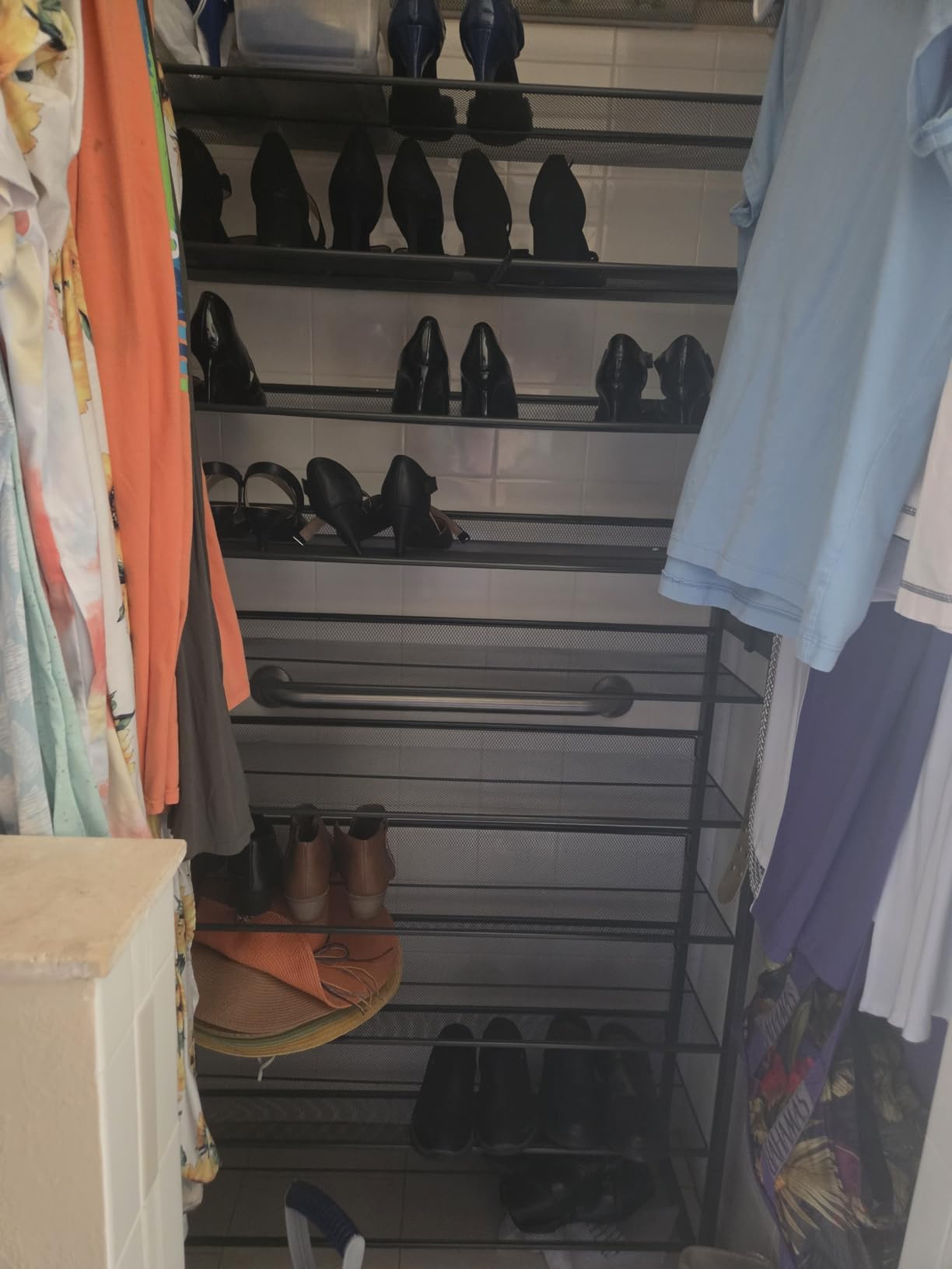 SONGMICS Metal Shoe Rack, 8-Tier Shoe Orgainzer, Holds 32-40 Pairs customer photo 2