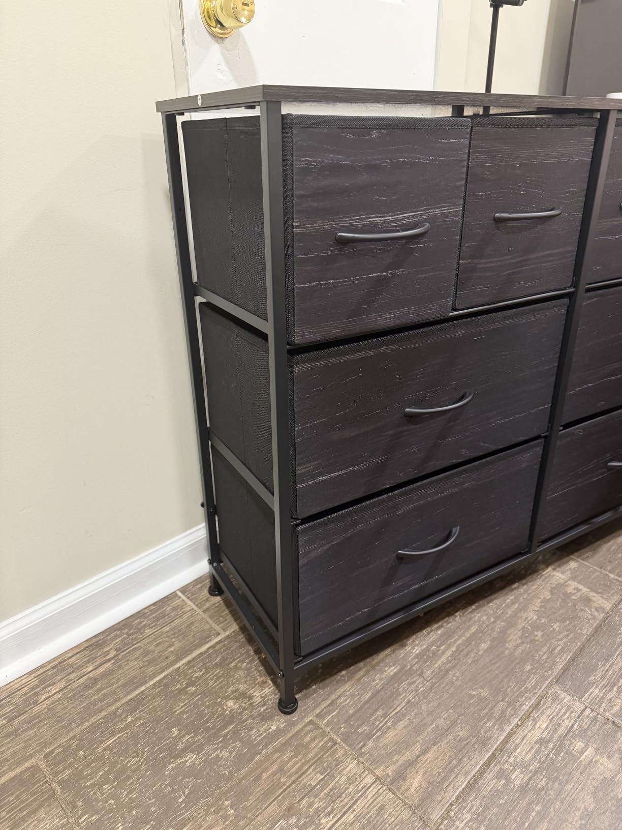 WLIVE Wide Dresser for Bedroom, 8 Drawer Chest of Drawers, Black Wood Grain customer photo 2