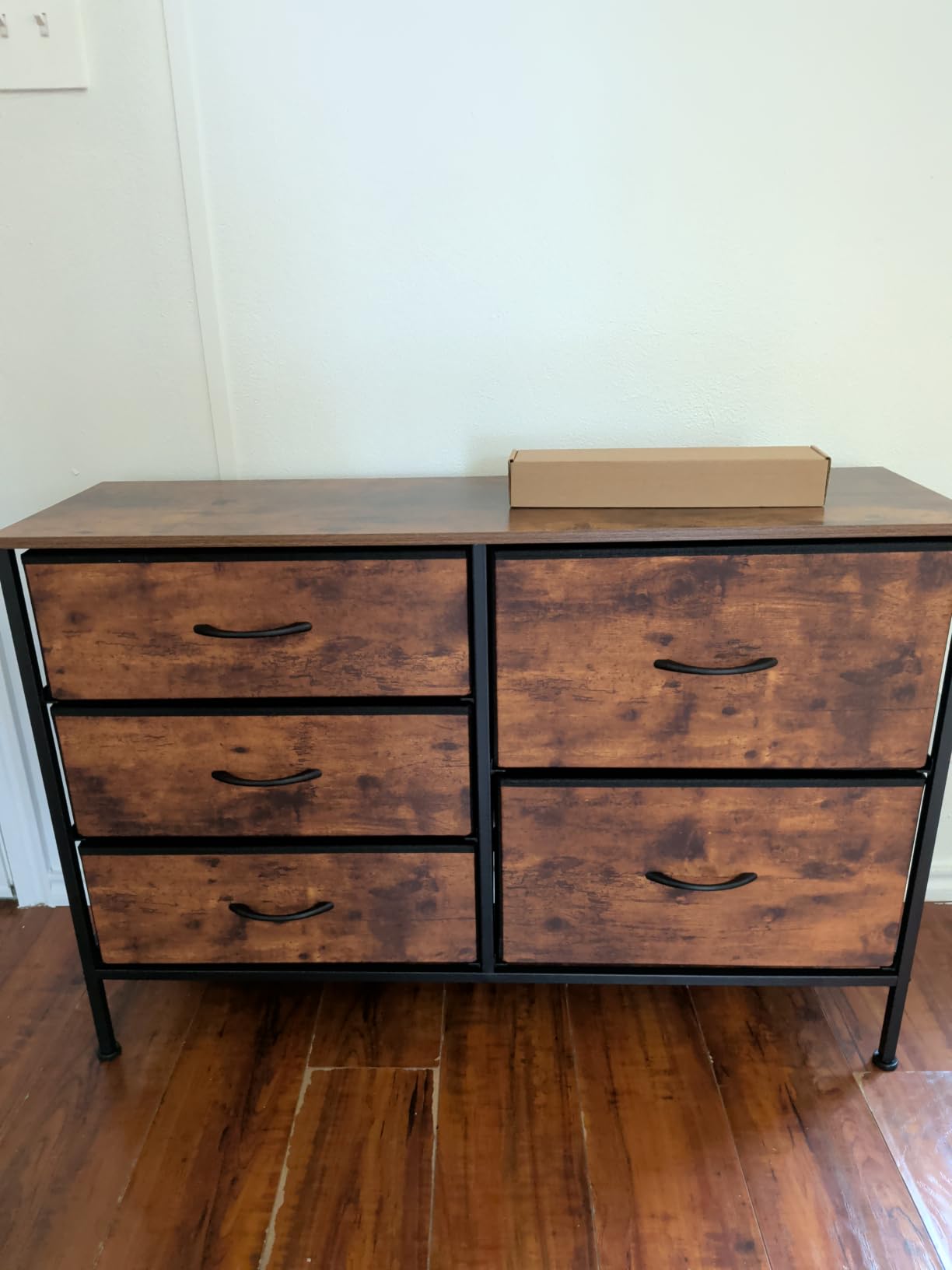 WLIVE Black Dresser for Bedroom, 5 Fabric Chest of Drawers customer photo 2
