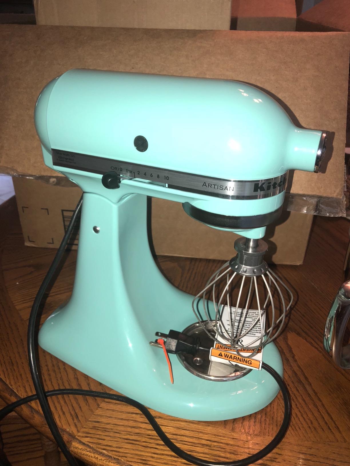 KitchenAid Artisan, 5-Qt Tilt Head Stand Mixer, KSM150PS, Feather Pink customer photo 2