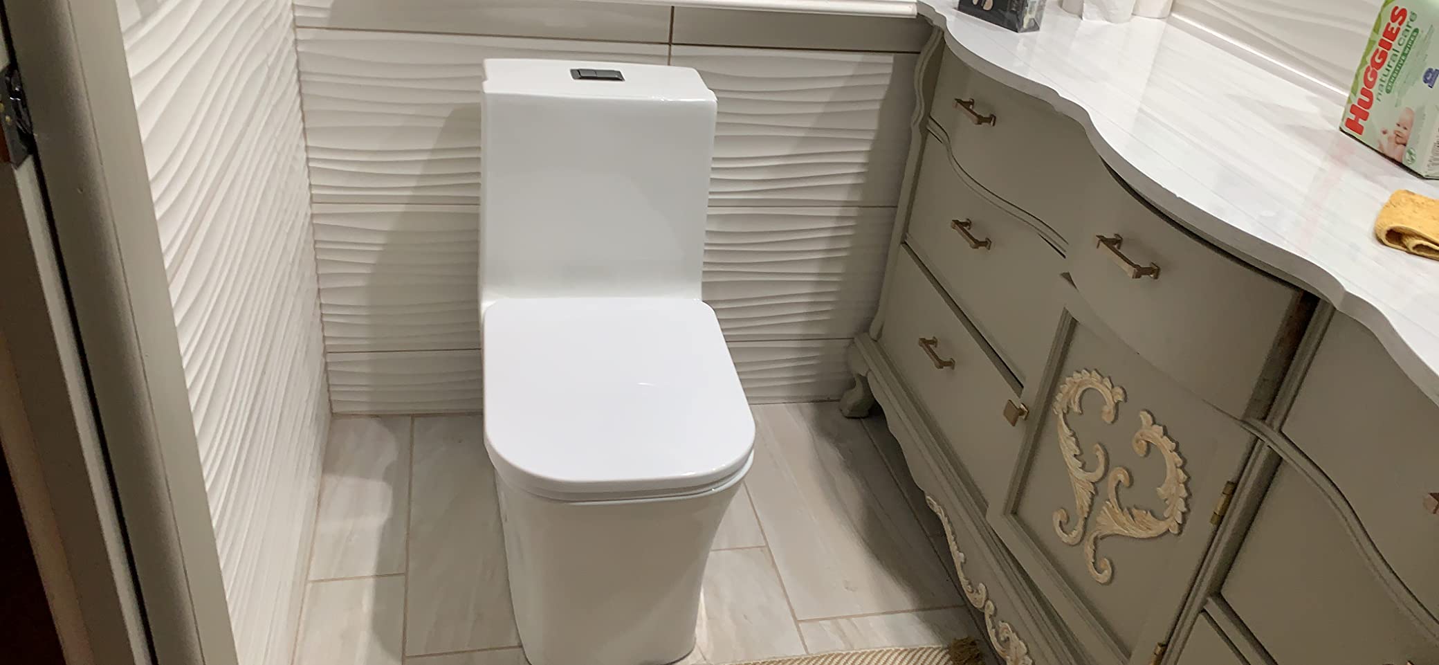 Swiss Madison SM-1T278, Concorde One Piece Square Toilet Dual Flush 1.1/1.6 gpf with 10