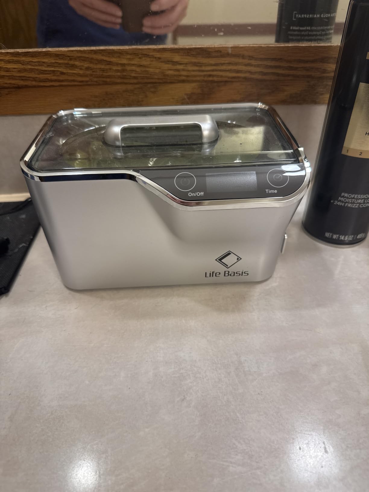 LifeBasis Professional Ultrasonic Jewelry Cleaner 600ml (20 oz), Silver customer photo 1