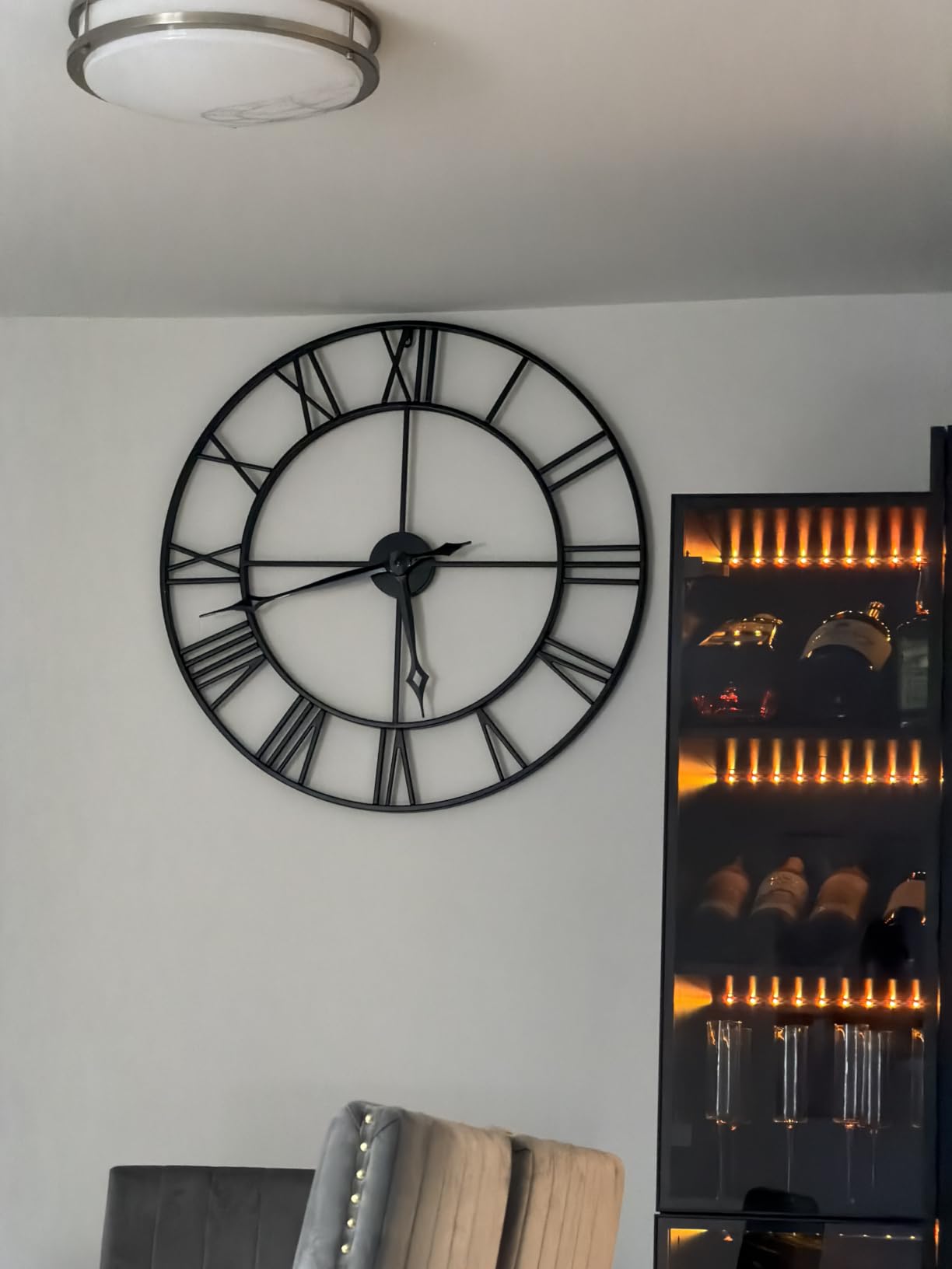 CLXEAST Large 30 Inch Wall Clocks for Living Room Decor, Roman Numeral customer photo 1