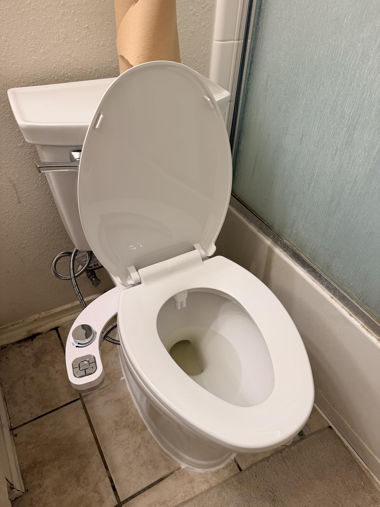 Bidet Attachment for Toilet, Dual Nozzle (Frontal and Rear Wash) Non-Electric Fresh Water Toilet Seat Attachment with Nozzle Self Cleaning, Adjustable Water Pressure(Chrome Silver) customer photo 2