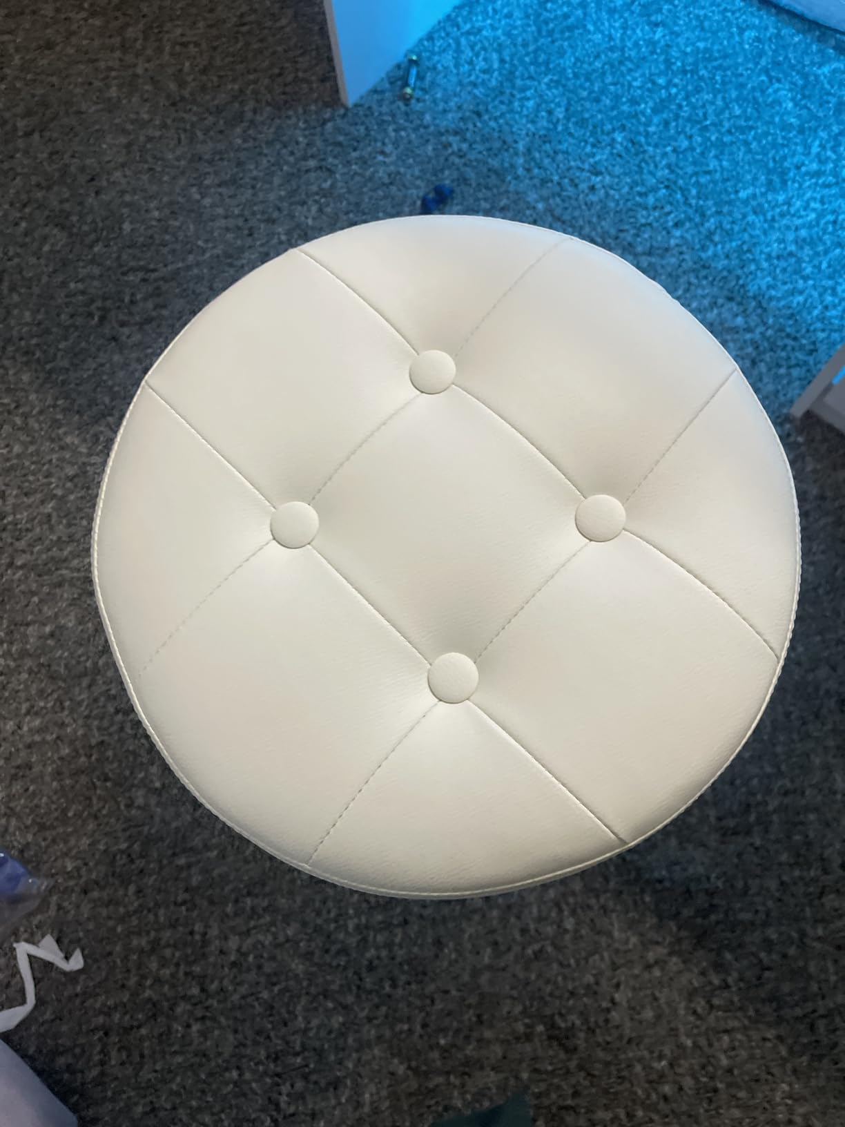 Gitrah White Vanity Stool Chair Swivel Adjustable Comfortable Makeup Stool customer photo 2