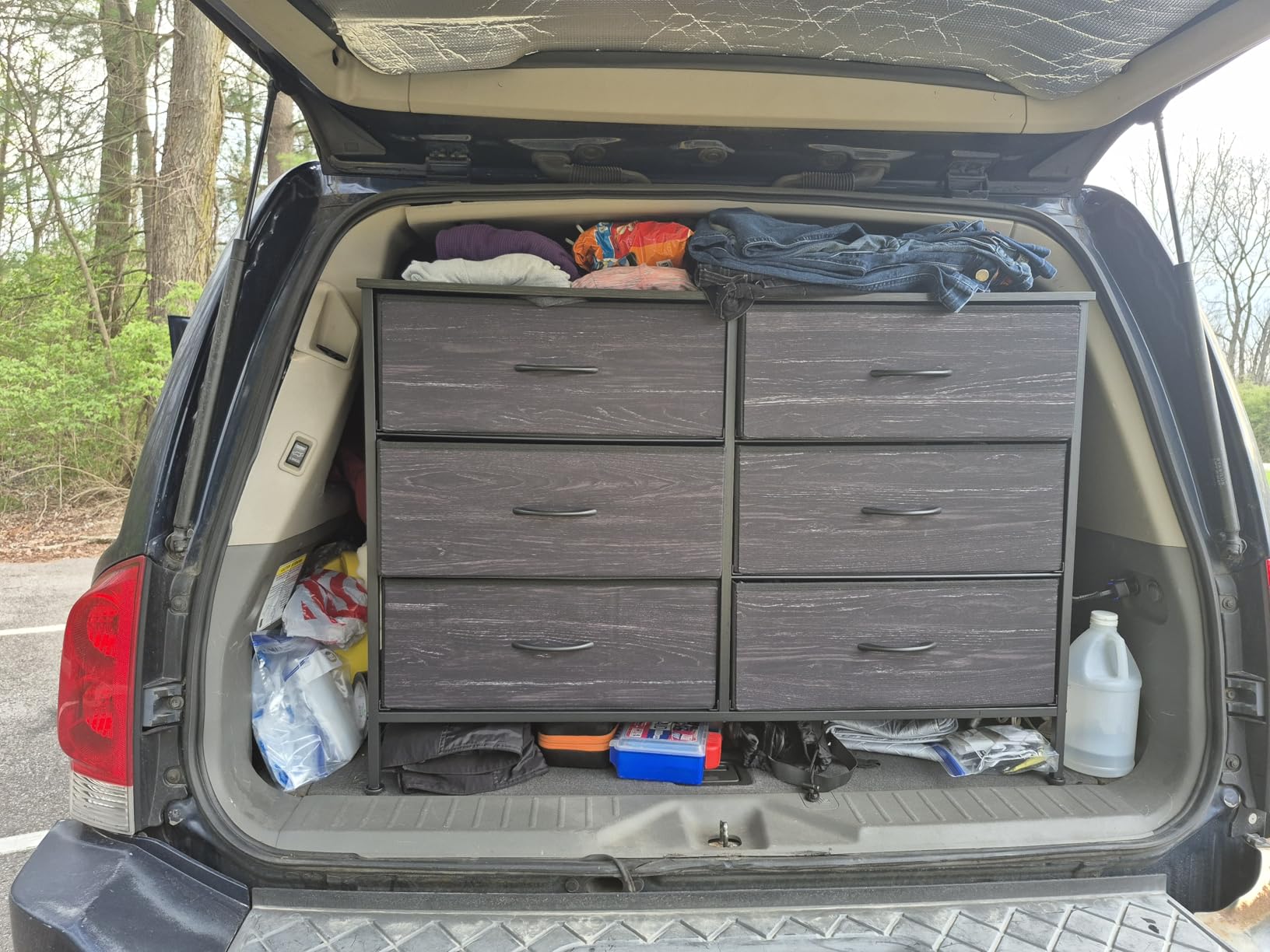 WLIVE Dresser for Bedroom with 6 Fabric Drawers, Rustic Brown customer photo 1