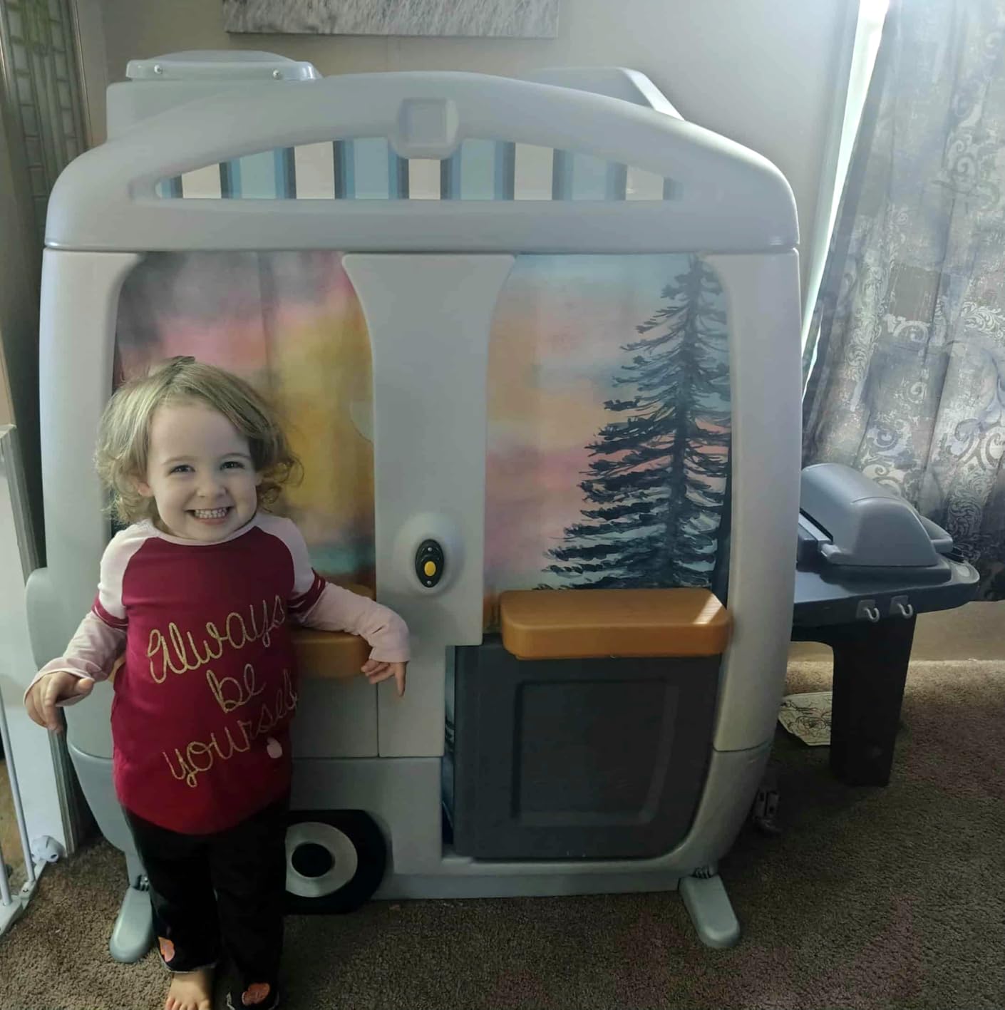 Step2 Adventure Camper Kids Playhouse, Indoor/Outdoor Playset with Kitchenette, Interactive Doorbell Sounds, 52-Piece Toy Accessories, Durable Plastic, For Toddlers 2+ Years customer photo 1