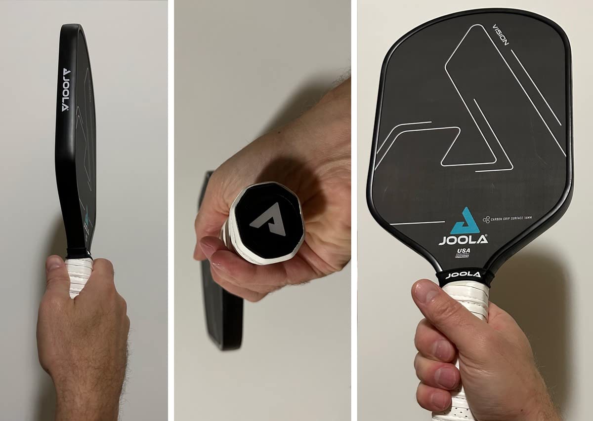 JOOLA Vision Pickleball Paddle with Textured Carbon Grip Surface Technology for Maximum Spin and Control with Added Power - Polypropylene Honeycomb Core Pickleball Racket 16mm customer photo 2