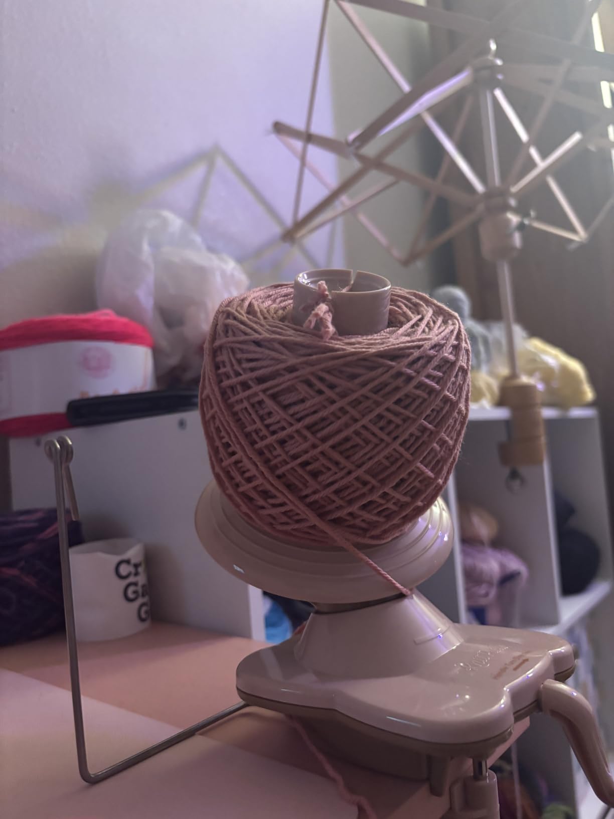 Knit Picks Yarn Ball Winder for Knitting and Crocheting (Purple) customer photo 2