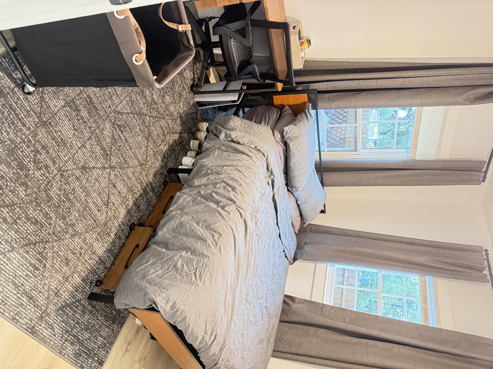 SHA CERLIN 14 Inch King Size Metal Platform Bed Frame with Wooden Headboard and Footboard, Mattress Foundation, No Box Spring Needed, Large Under Bed Storage, Mahogany customer photo 1