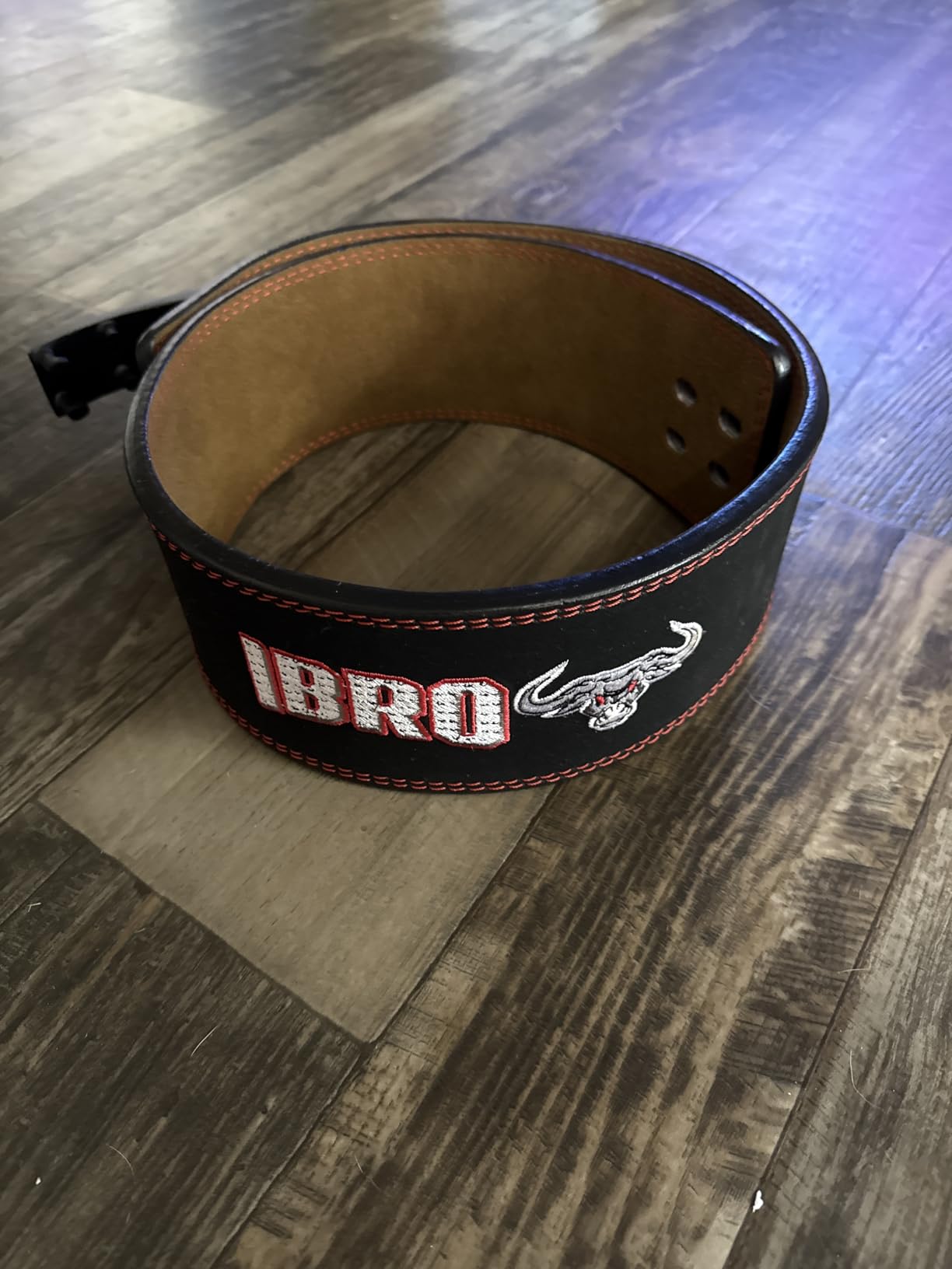 IBRO Powerlifting Lever Gym Belt - Power 8MM, 10MM or 13MM Extreme Heavy Duty Genuine Leather Belts - Squats Deadlifts Bodybuilding Weight Lifting IPF Power Lifting Strongman for Men customer photo 2