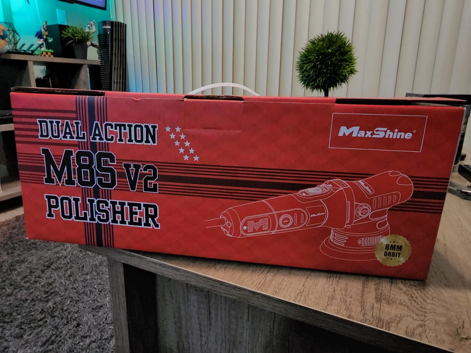 Maxshine M8S V2 Dual Action Polisher - 8mm Throw Random Orbital Buffer, 1000W Detailing Machine with 5