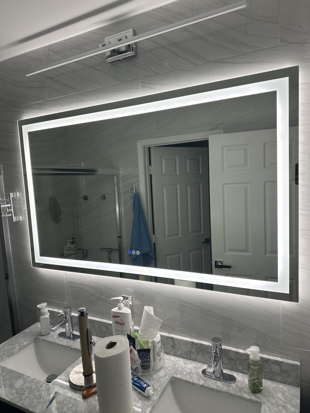 60x36 LED Bathroom Mirror with Lights, Lighted Vanity Mirror customer photo 1