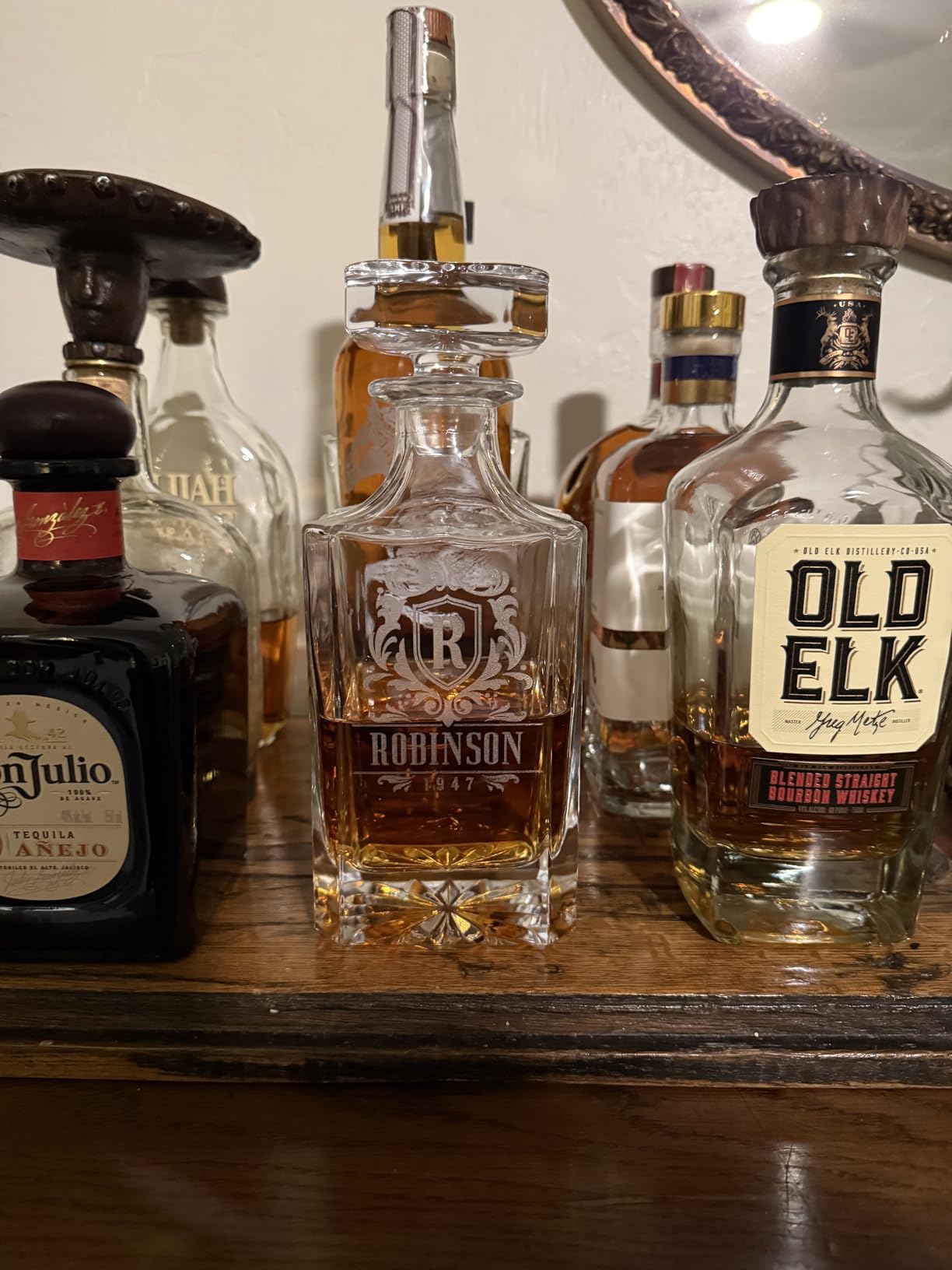 Personalized Whiskey Decanter Set - 5 Design Options - Custom Liquor 25 oz, 750ml Liquor Decanter w/Whiskey Glass Set Options, Birthday & Retirement Gifts for Men customer photo 1