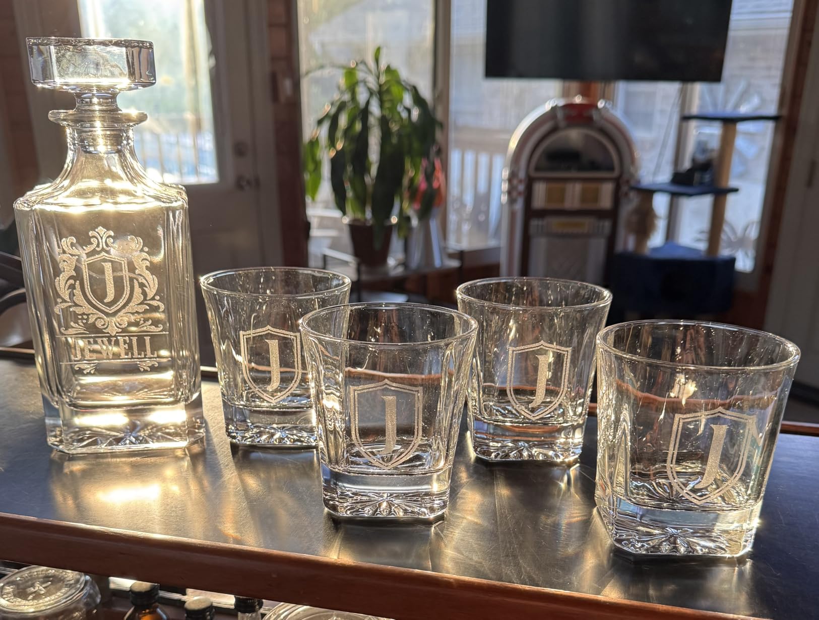 Personalized Whiskey Decanter Set - 5 Design Options - Custom Liquor 25 oz, 750ml Liquor Decanter w/Whiskey Glass Set Options, Birthday & Retirement Gifts for Men customer photo 2