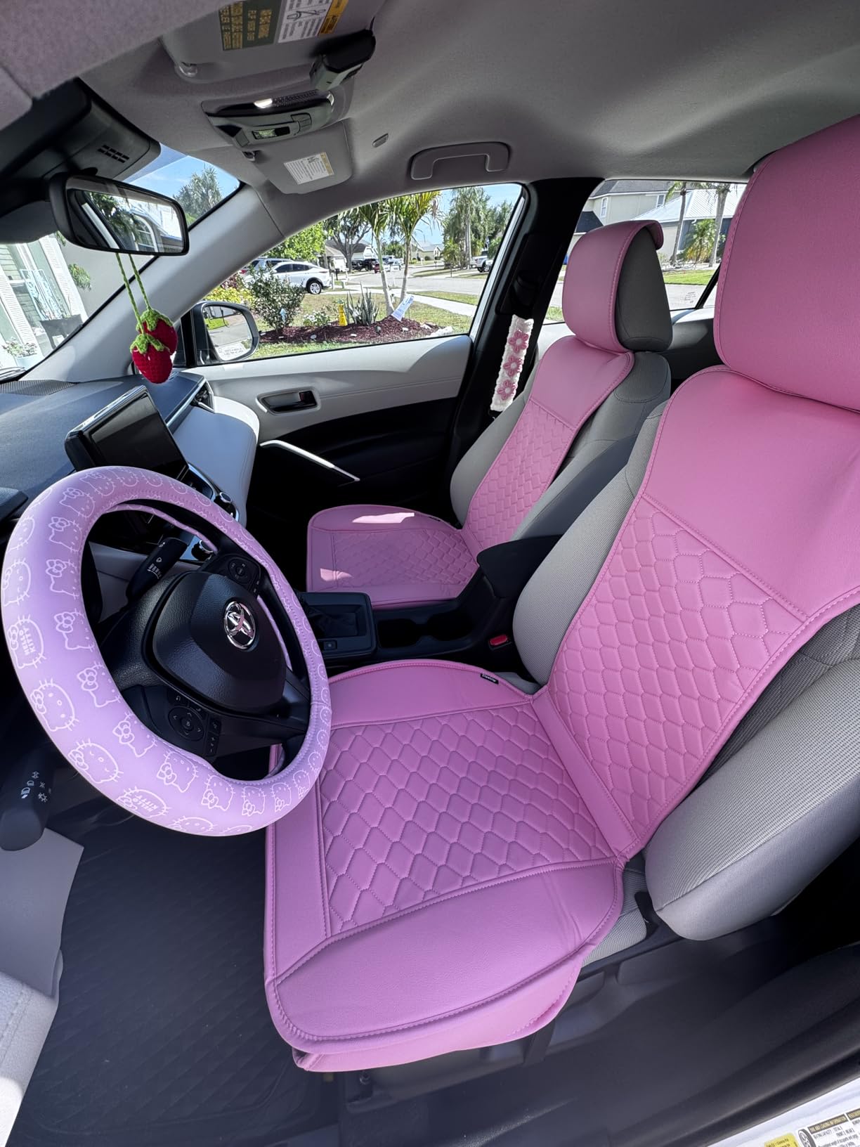 Elantrip Leather Car Seat Covers Front 2PC Waterproof Universal Fit Black customer photo 1