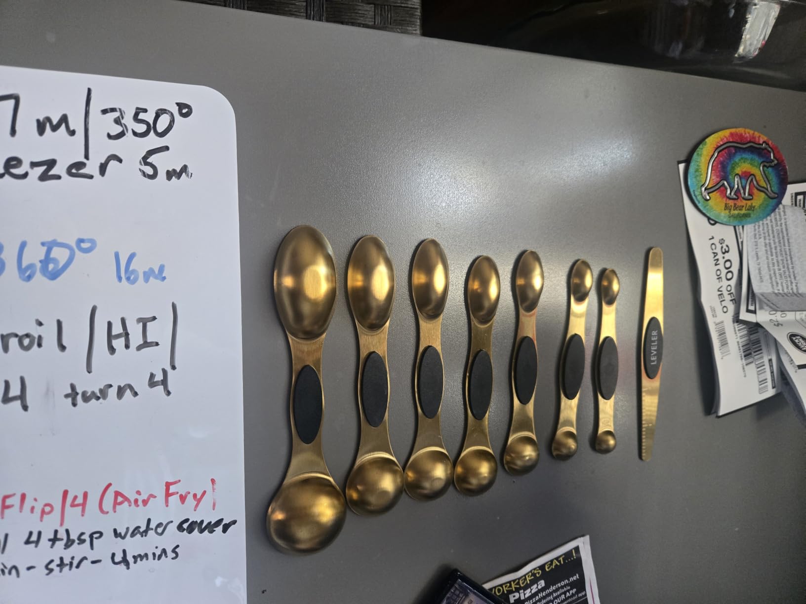 Magnetic Measuring Spoons Set Stainless Steel with Leveler, Stackable Metal Tablespoon Measure Spoon customer photo 1