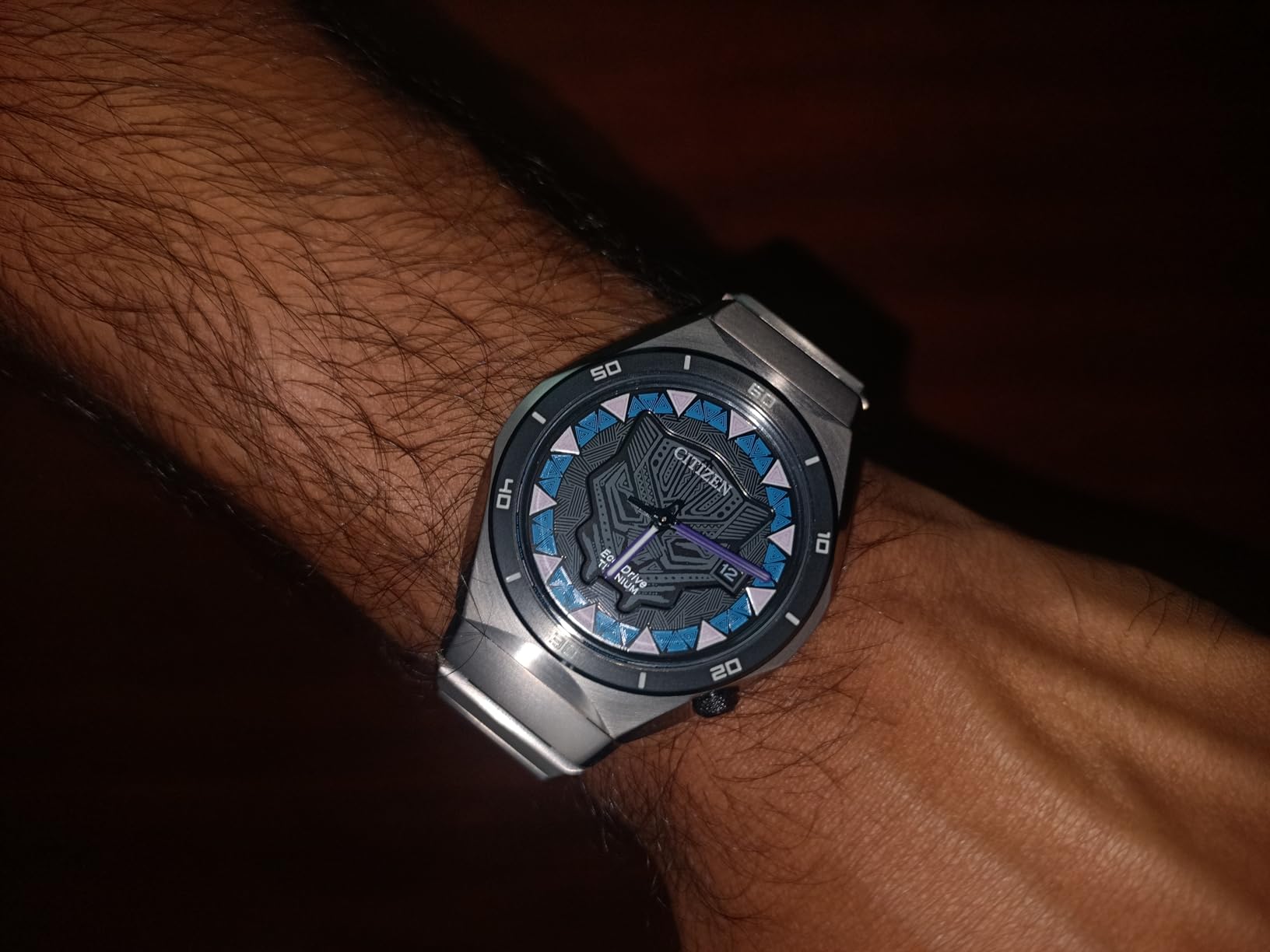 CITIZEN Men's Eco-Drive Black Panther 41mm Super Titanium AW1668-50W customer photo 1
