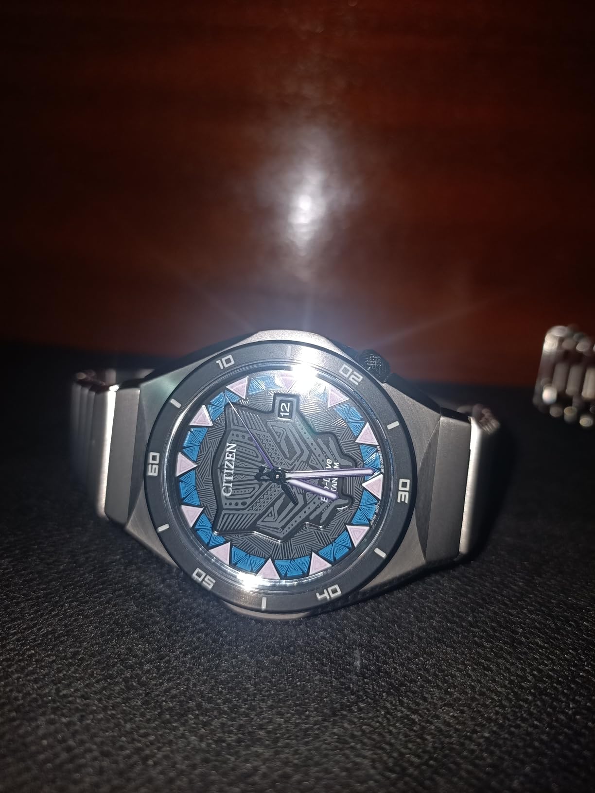 CITIZEN Men's Eco-Drive Black Panther 41mm Super Titanium AW1668-50W customer photo 2