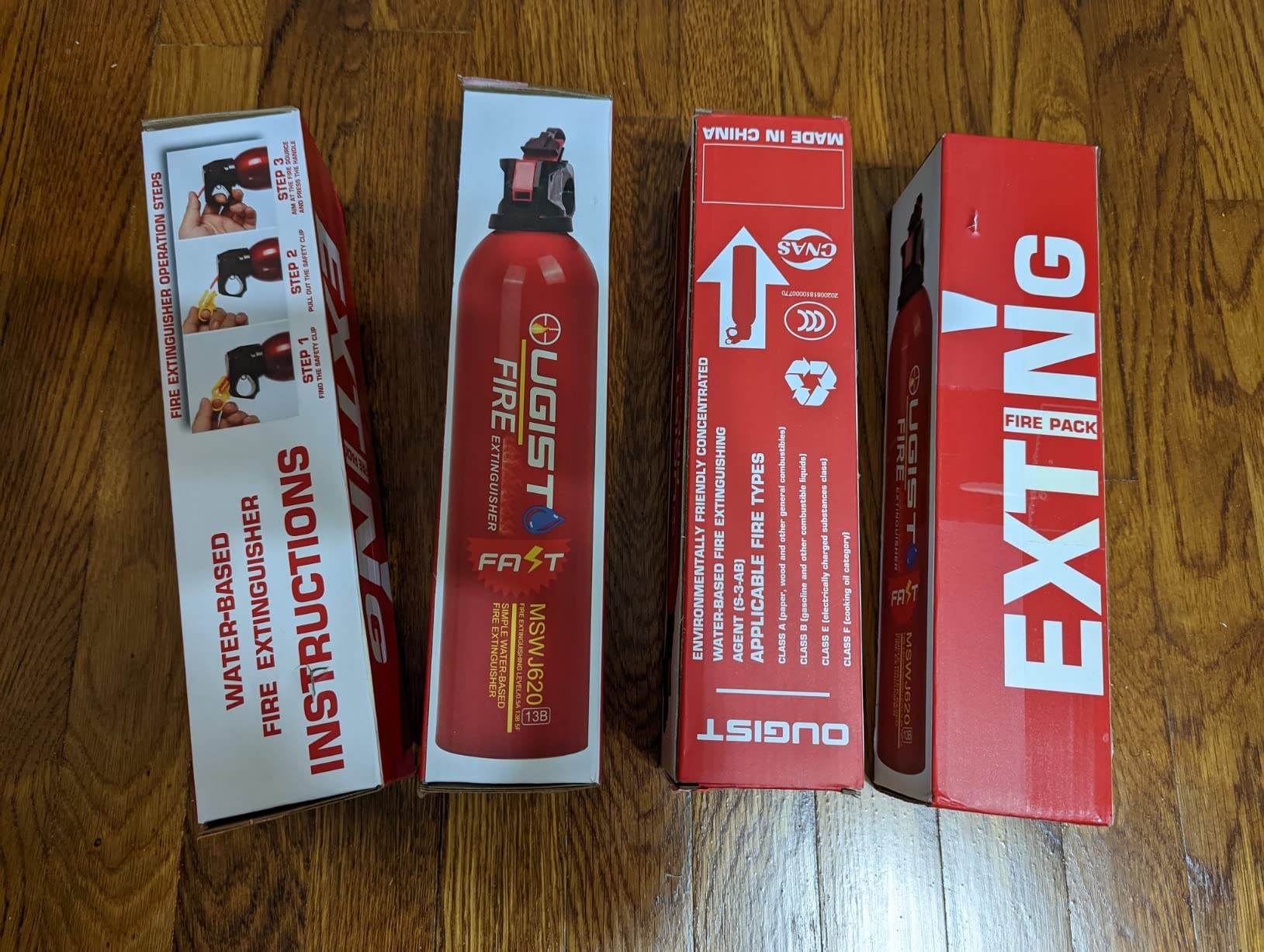 Multipurpose Fire Extinguisher (4 Pack, 21oz Each) with Wall Mount Bracket, Water-Based Foam No Residue, for Kitchen Grease & Electrical Fires, Portable Small Extinguisher for Home, Vehicle & Office customer photo 2