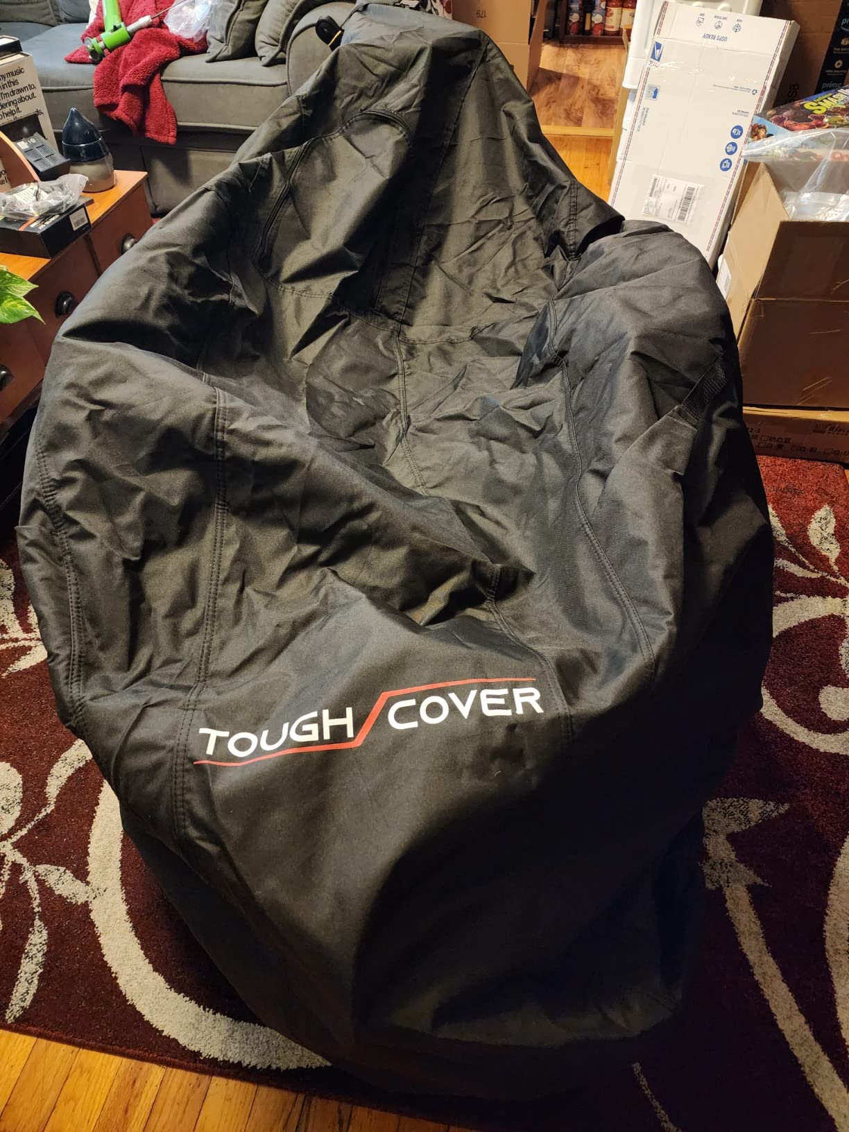 Tough Cover Snowmobile Cover, Premium 600D, XL Fit, Black customer photo 2