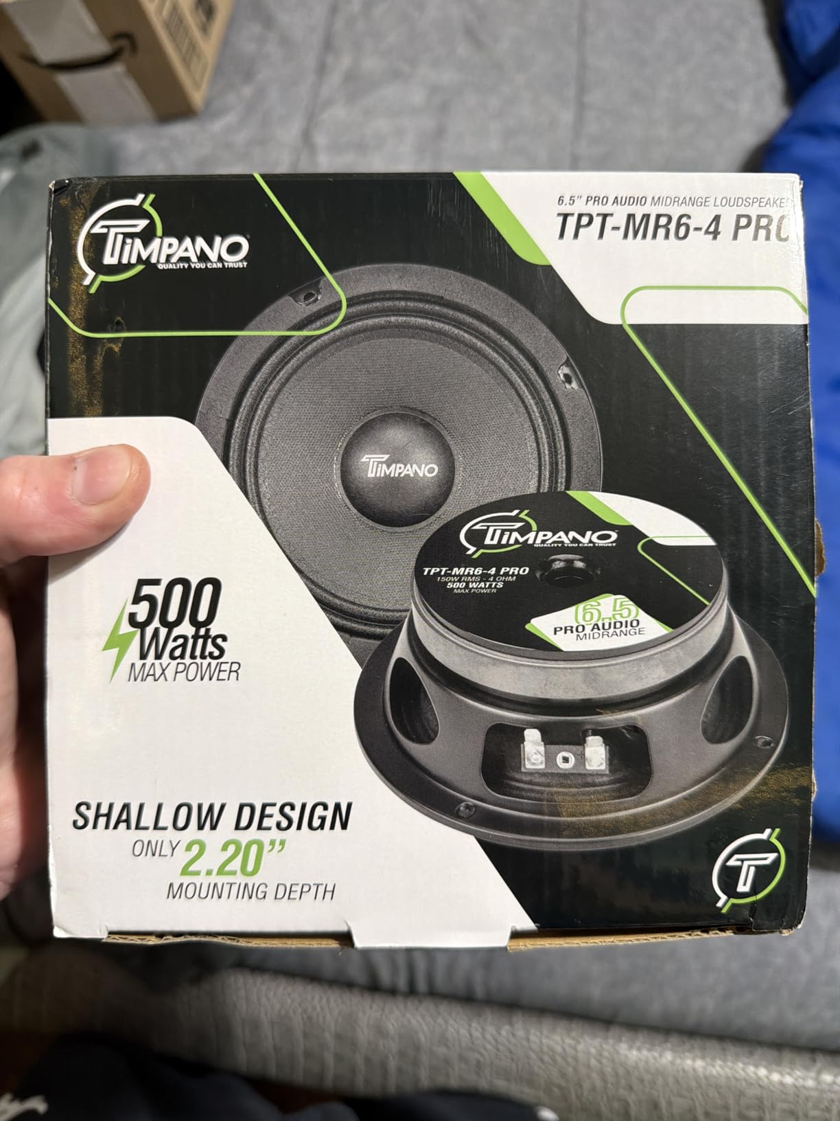 Timpano 6.5 Inch Shallow Midrange Speaker 500 Watts TPT-MR6-4 PRO, 6.5 Midrange Speakers 4 Ohm Shallow Mount Car Audio Speaker, Pro Audio Loudspeaker Compact for Doors (Single) customer photo 1