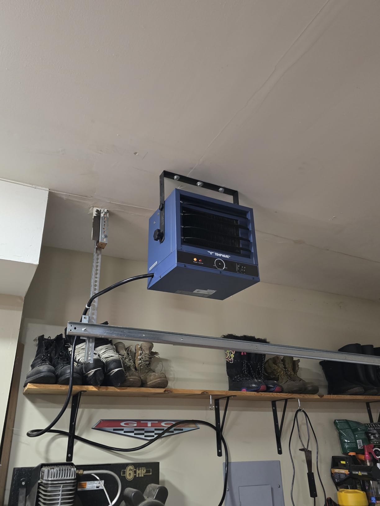 TEMPWARE Electric Garage Heater, 5000-Watt Ceiling Mount Shop Heater with 3 Heat Levels, 240-Volt Hardwired Fan-Forced, Ideal for Workshop customer photo 1