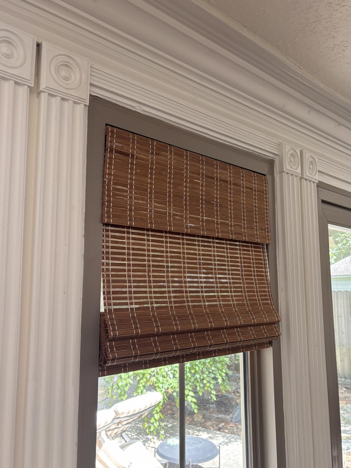 LazBlinds No Drill Cordless Bamboo Roman Shades, 34