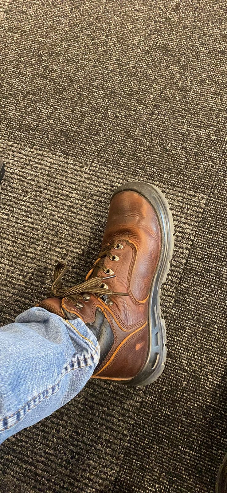 Work Boots for Men, Steel Toe, Leather, Oil, Slip and Heat Resistant Heavy Duty Wide Industrial & Construction Safety Boots, US 7-17 M & W customer photo 2