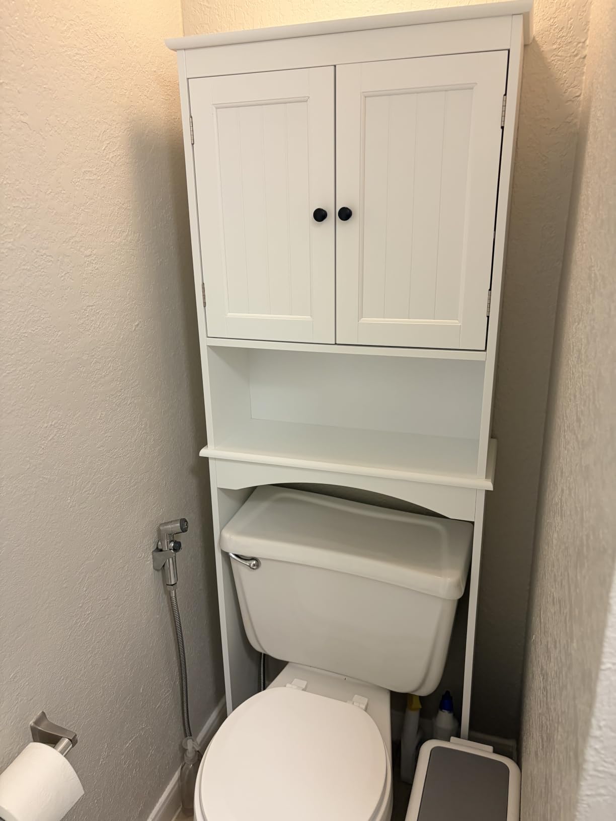 Gizoon Over the Toilet Storage Cabinet with Adjustable Shelf, White customer photo 1