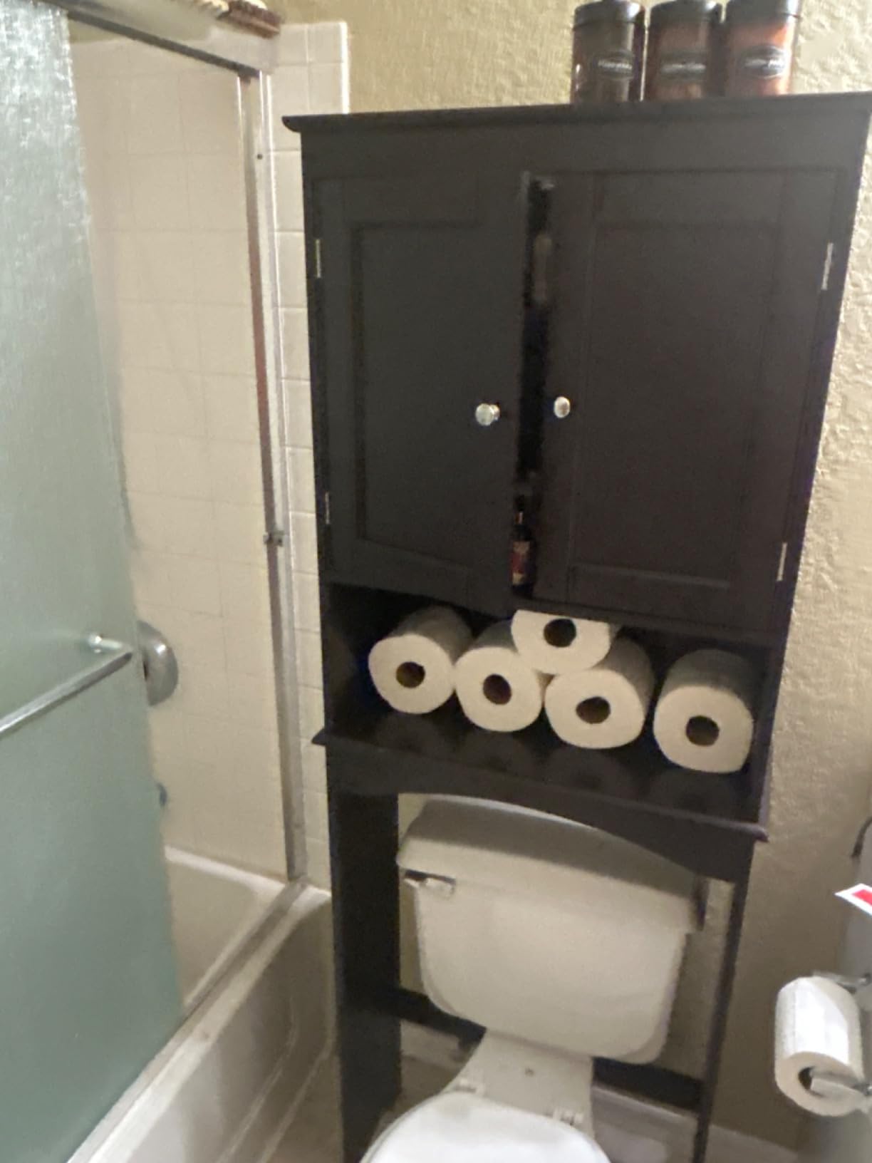 Gizoon Over the Toilet Storage Cabinet with Adjustable Shelf, White customer photo 2