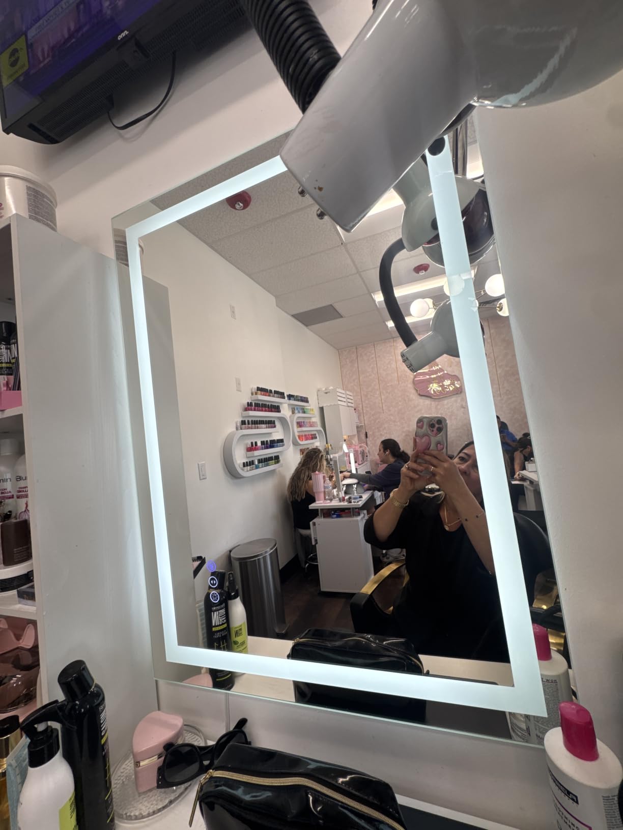 60x40 LED Lighted Bathroom Mirror for Vanity Wall customer photo 2