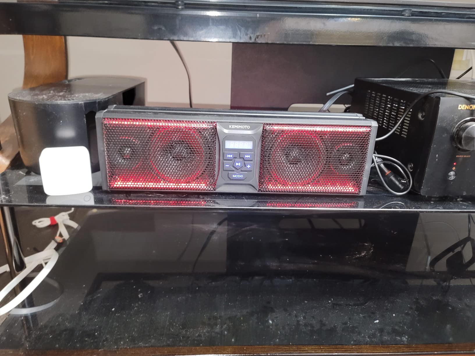 KEMIMOTO UTV Sound Bar 16 Inch with Multicolor RGB Lights | UTV SoundBar ATV Golf Cart Sound Bar SXS Speakers Compatible with Polaris RZR Can-Am Defender Maverick X3 CFMOTO ZFORCE customer photo 1