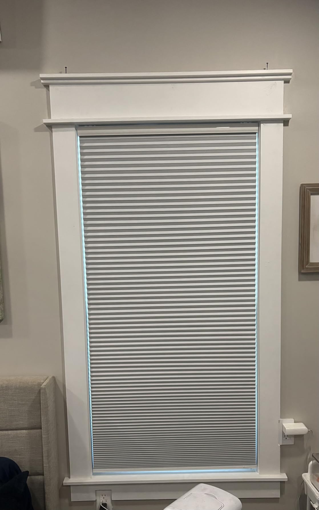 Changshade Custom Size Blinds Cellular Shades Cordless for Indoor Windows, Customizable Honeycomb Blind Thermal Insulated Easy Install for Bedroom, Bathroom, Nursey, Blackout White customer photo 2