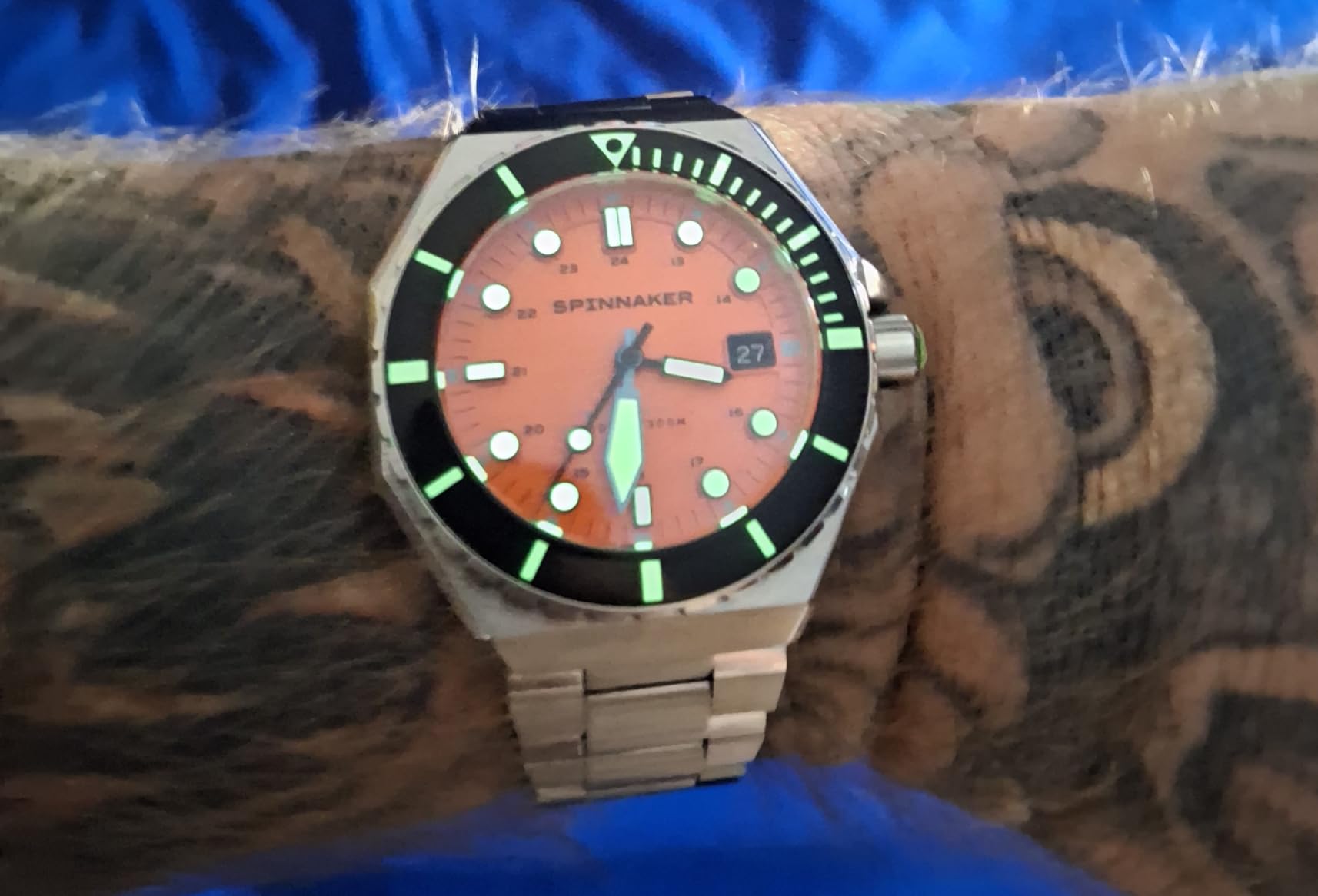 Spinnaker Dumas Men’s Watch - Automatic Dive Watch for Men, 44mm Stainless Steel Case, Stainless Steel Strap, Water Resistant 300m, SP-5081 customer photo 1