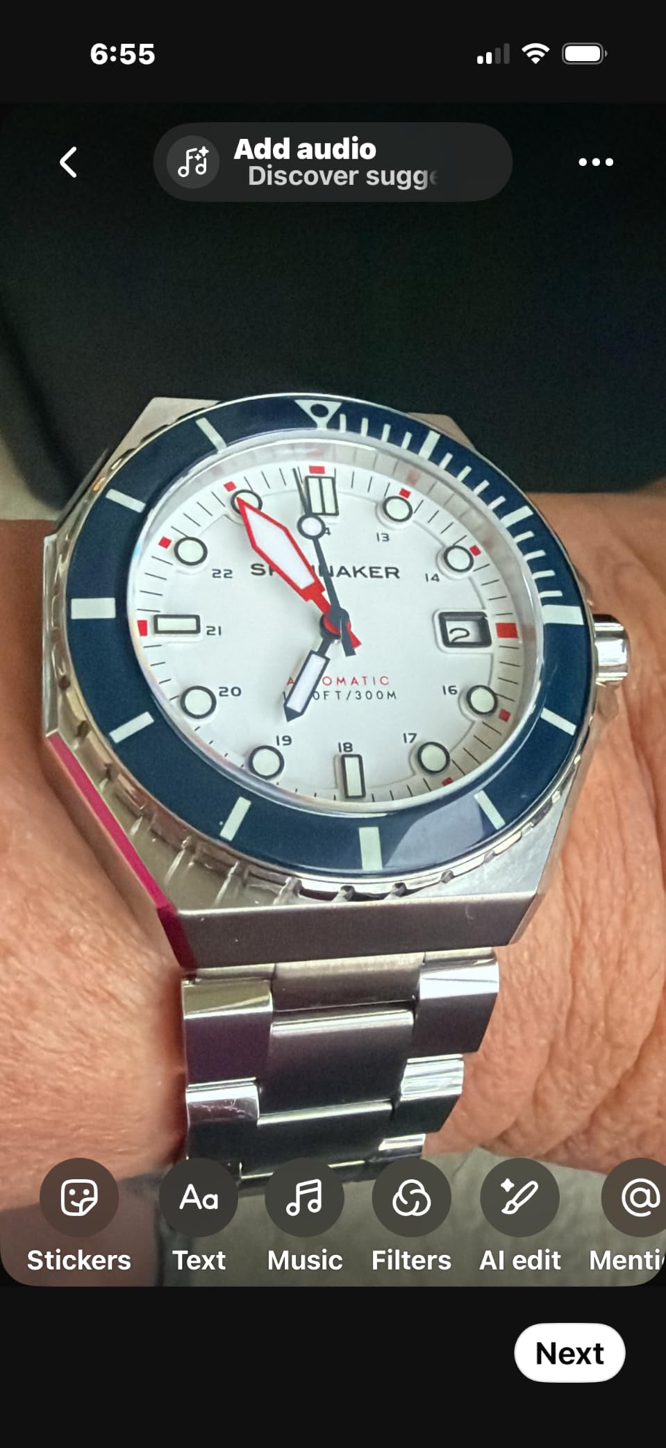 Spinnaker Dumas Men’s Watch - Automatic Dive Watch for Men, 44mm Stainless Steel Case, Stainless Steel Strap, Water Resistant 300m, SP-5081 customer photo 2