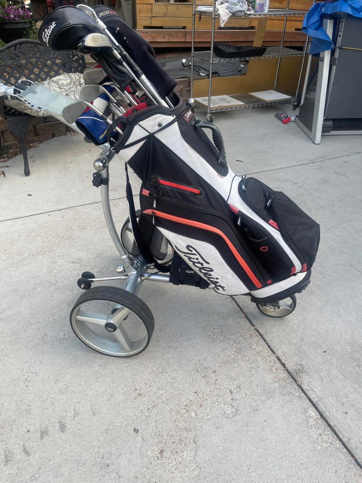 Electric Golf Push Cart with Remote Control – Up to 36 Hole & 1500 Life Cycle Lithium Battery Twin Motors Lightweight customer photo 2