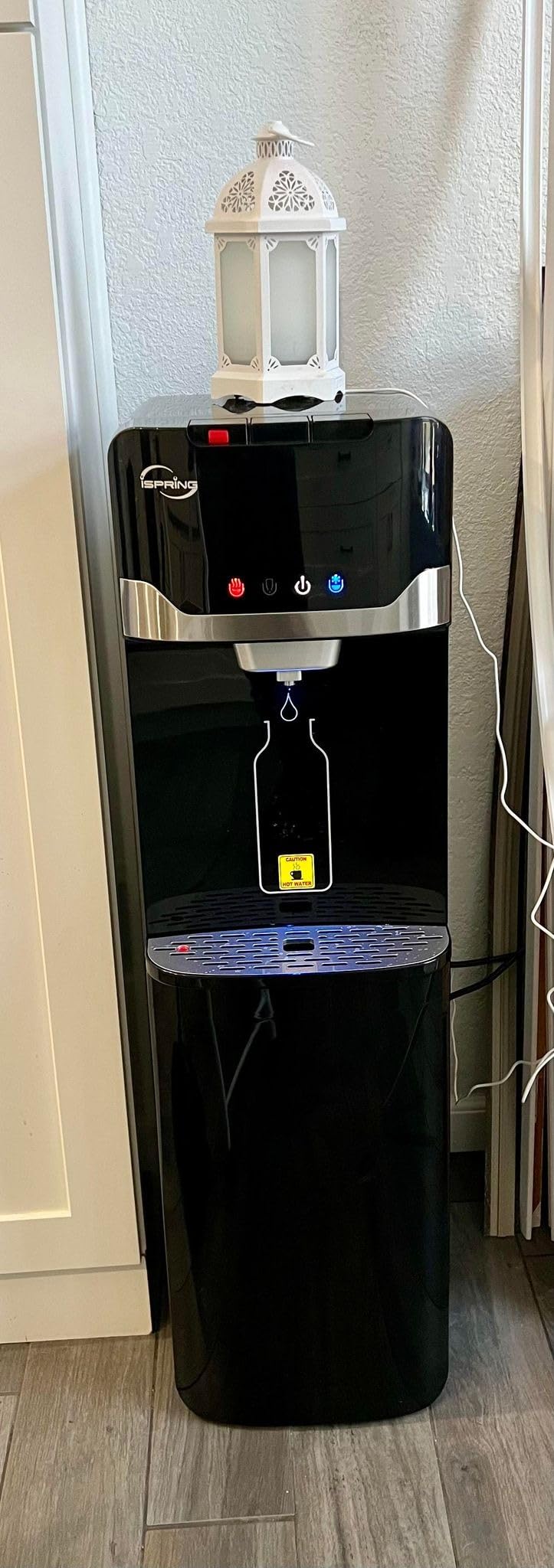 iSpring Bottleless Water Dispenser with Built-in 4-Stage Filtration, Hot/Cold/Room Temp, Self Cleaning, Stainless Steel, Model: DS4S | Silver stainless steel. Self-cleaning. Removes chlorine, lead, mercury, PFAS. Child safety lock. Ideal for home/office. customer photo 2