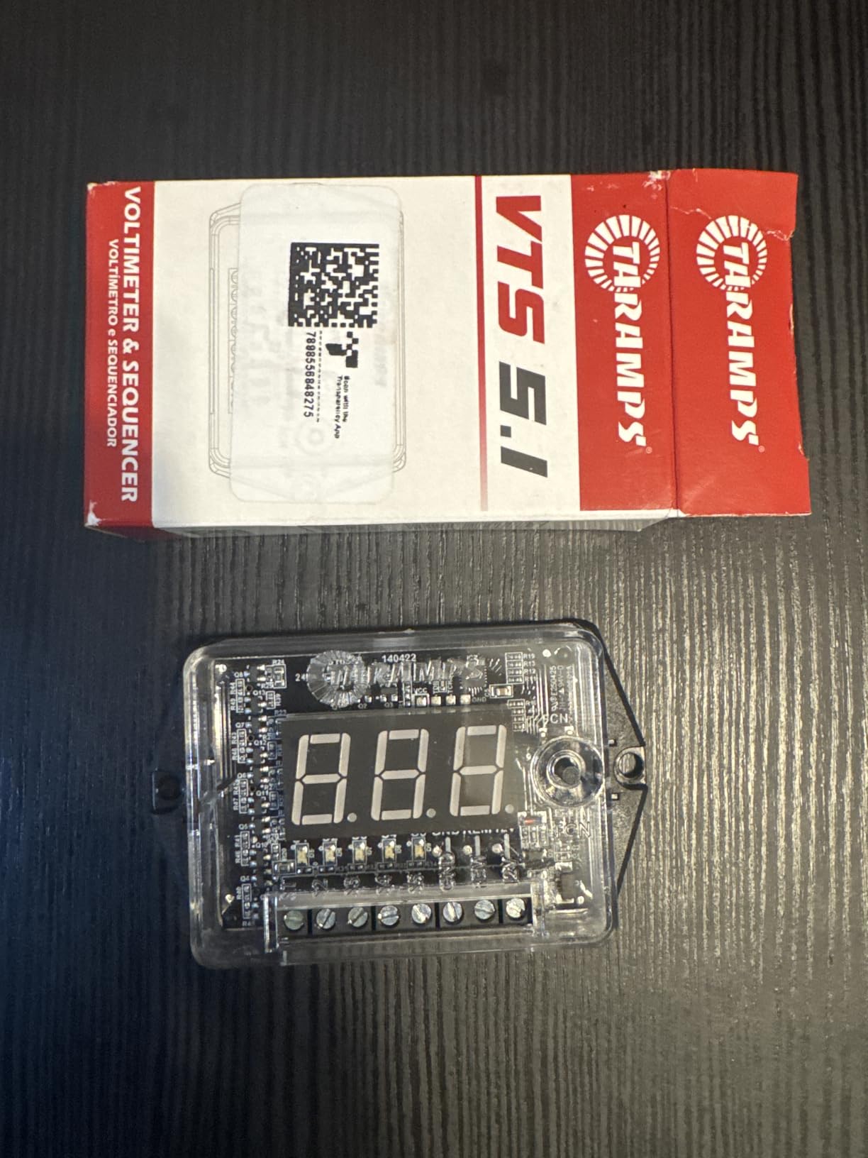 TARAMPS VTS5.1 Automotive Digital Voltmeter and Sequencer VTS 5.1 Blue LED Automotive Car Audio 5 Sequencer Outputs SPL Mode Voltage Protection, Digital Display, Car Audio Monitor, Black customer photo 1