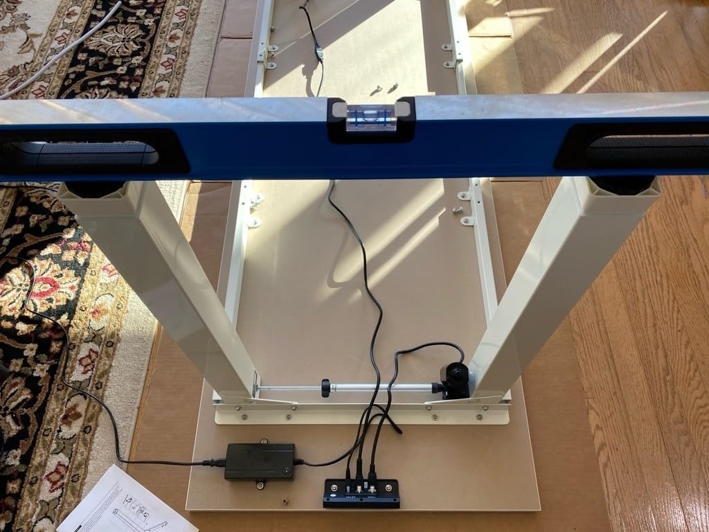 VIVO Black 4-Leg Dual Motor Electric Standing Desk Frame, DESK-E-400B customer photo 2