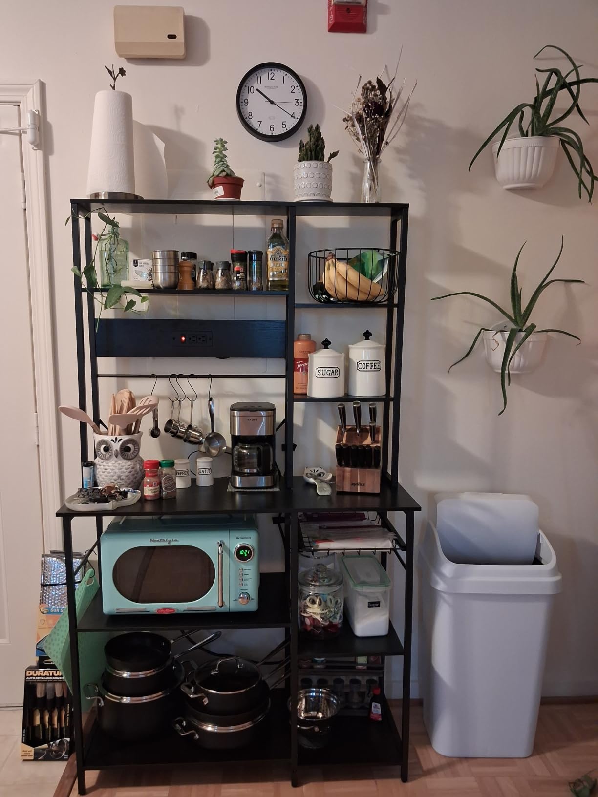 SUPERJARE Large Bakers Rack with Power Outlets, 39.6 Inches Microwave Stand customer photo 2