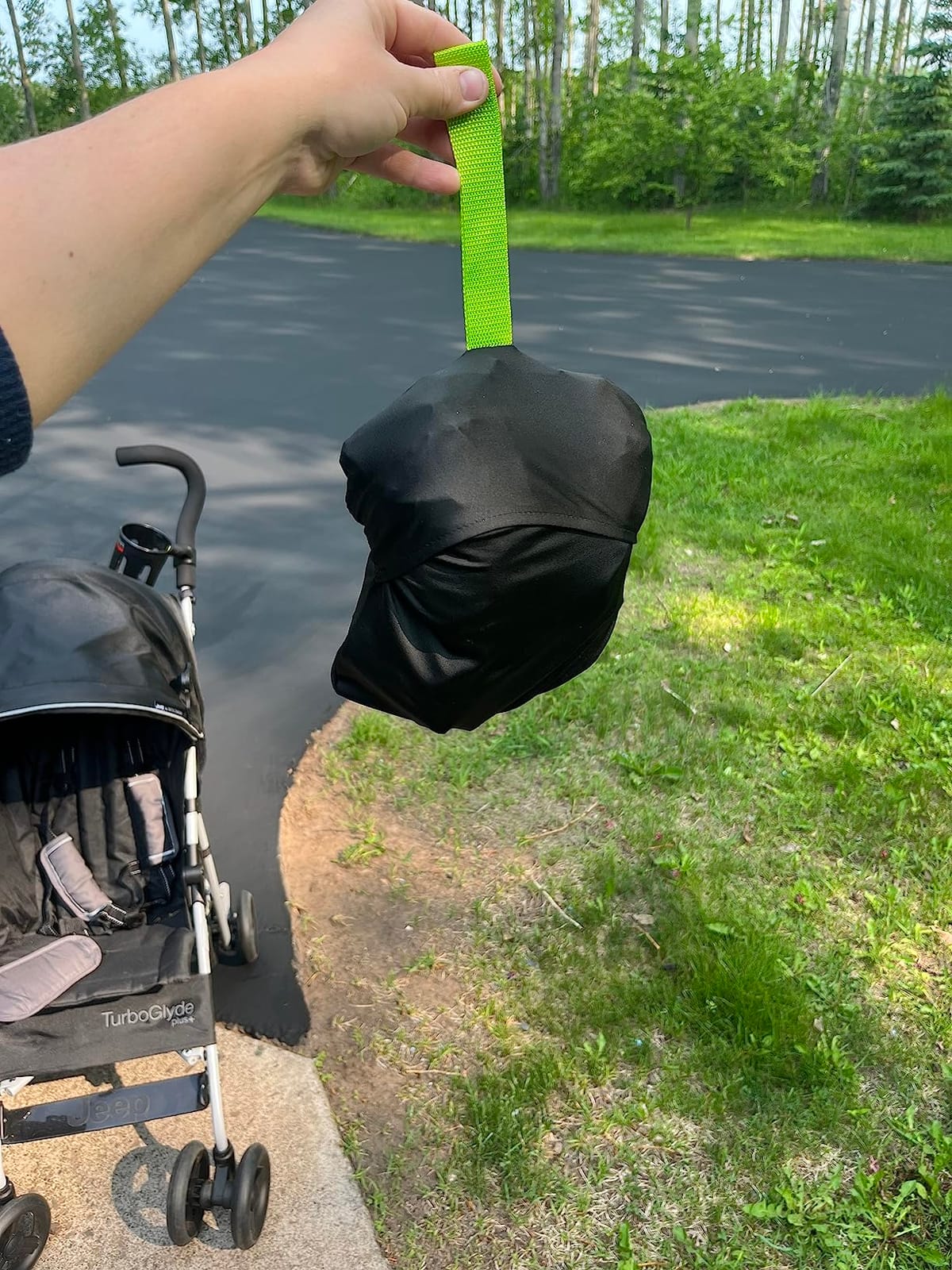 reperkid Umbrella Stroller Bag for Airplane Travel, Black and Green, 47