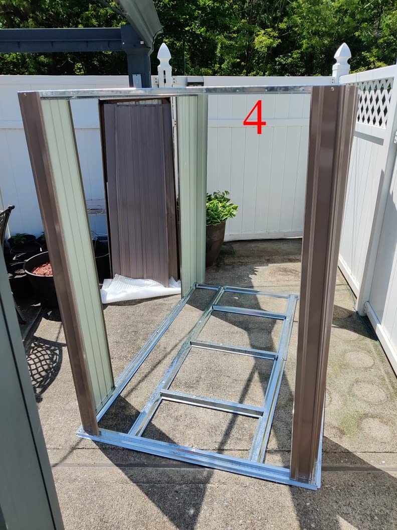Gizoon 6x4 FT Outdoor Shed, Metal Garden Shed Lockable Doors, Dark Gray customer photo 1