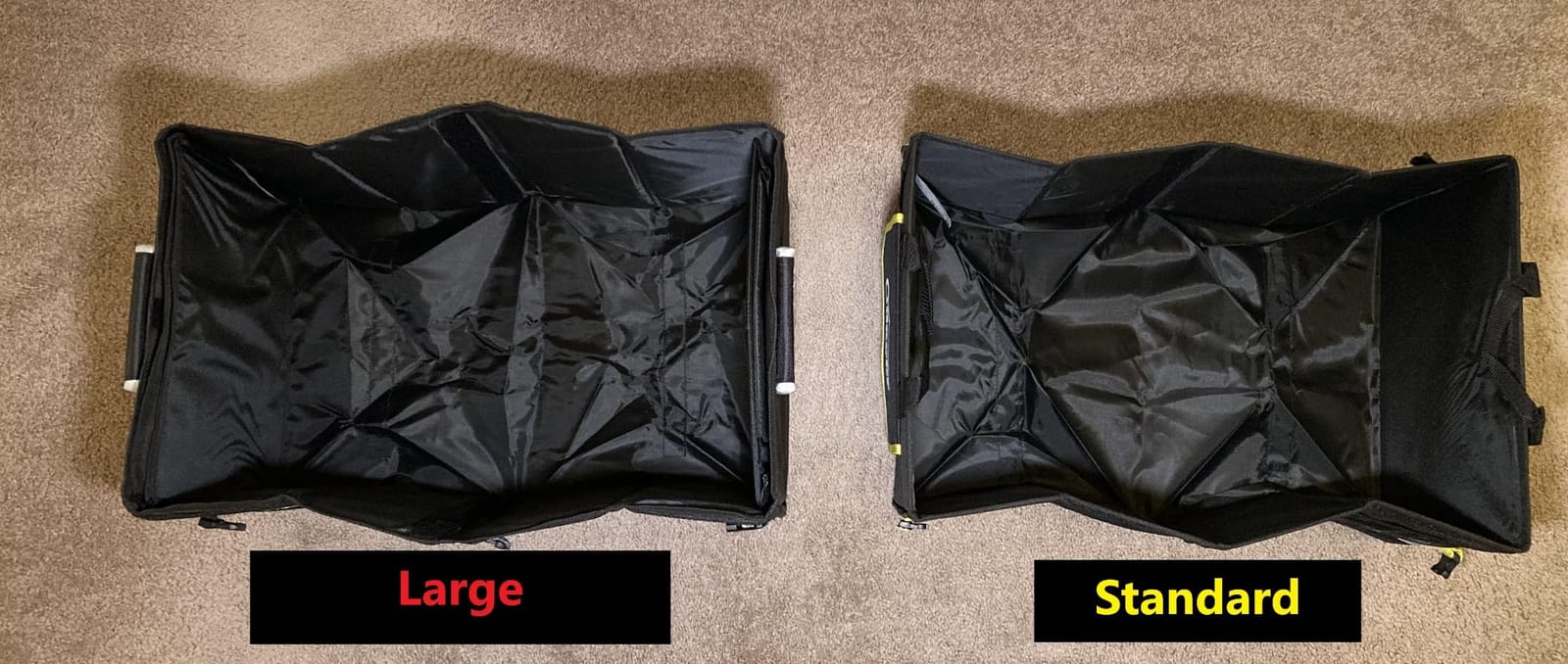Oasser Car Trunk Organizer with Foldable Soft Lid, 55L 3 Compartments Black customer photo 2