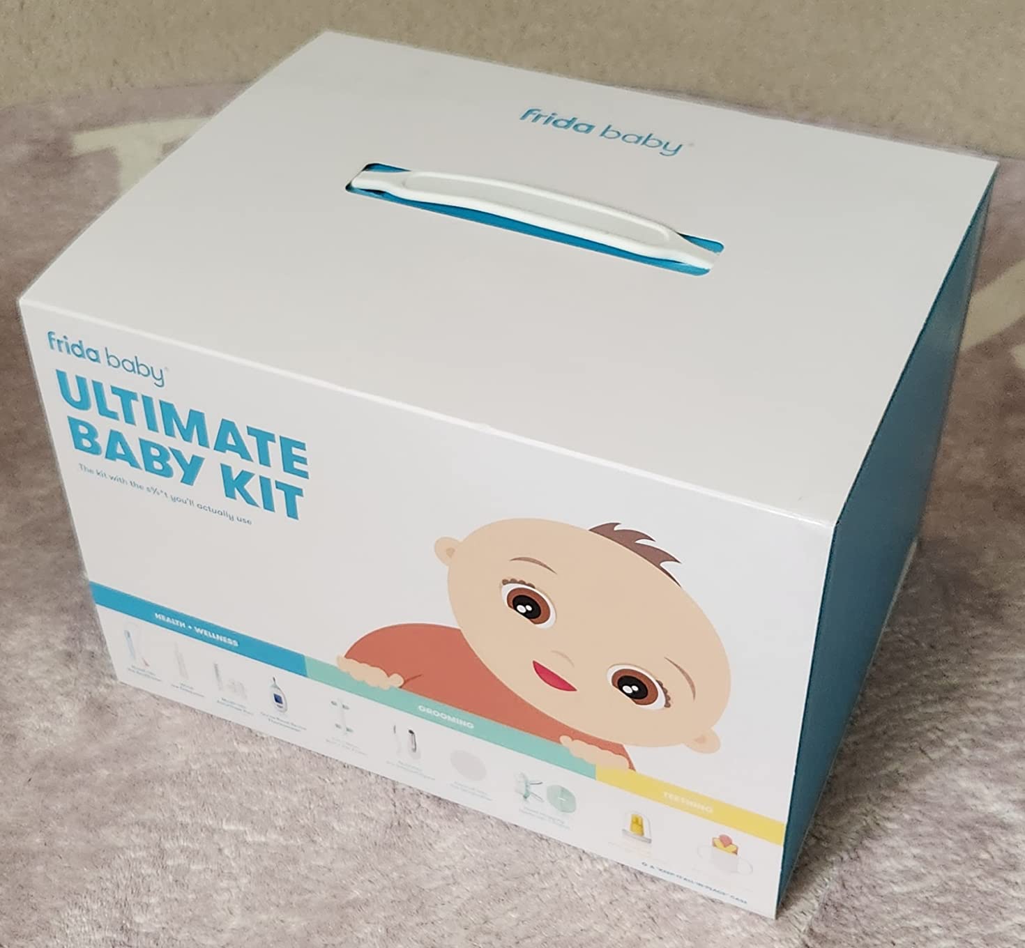 Frida Baby Ultimate Baby Kit, 10 Piece Newborn & Infant Essentials Gift Set | Includes Wellness Sick Day, Gas Relief, Grooming Tools & Teething Toys for New Baby Shower Gift customer photo 1